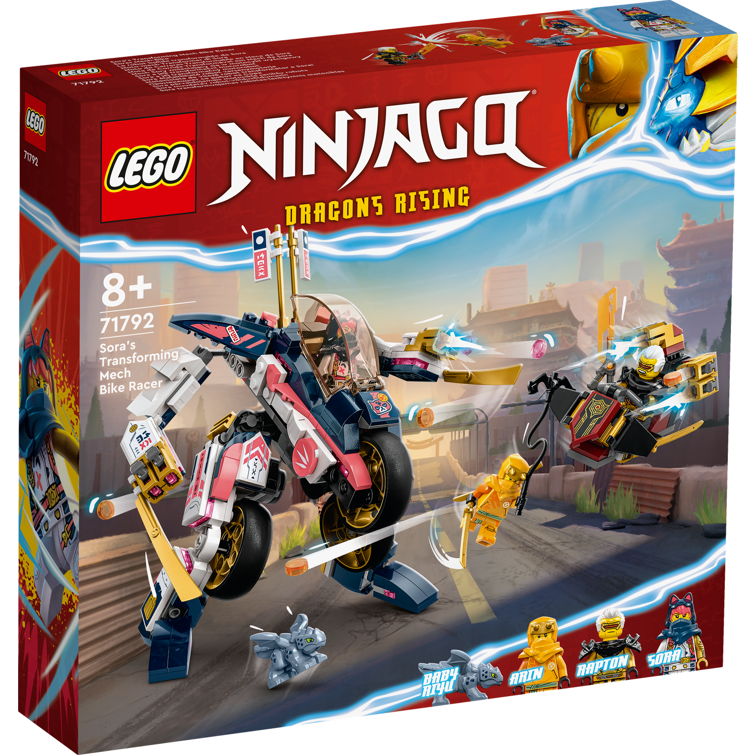 Конструктор LEGO NINJAGO Soras Transforming Mech Bike 384 дет. - фото 10