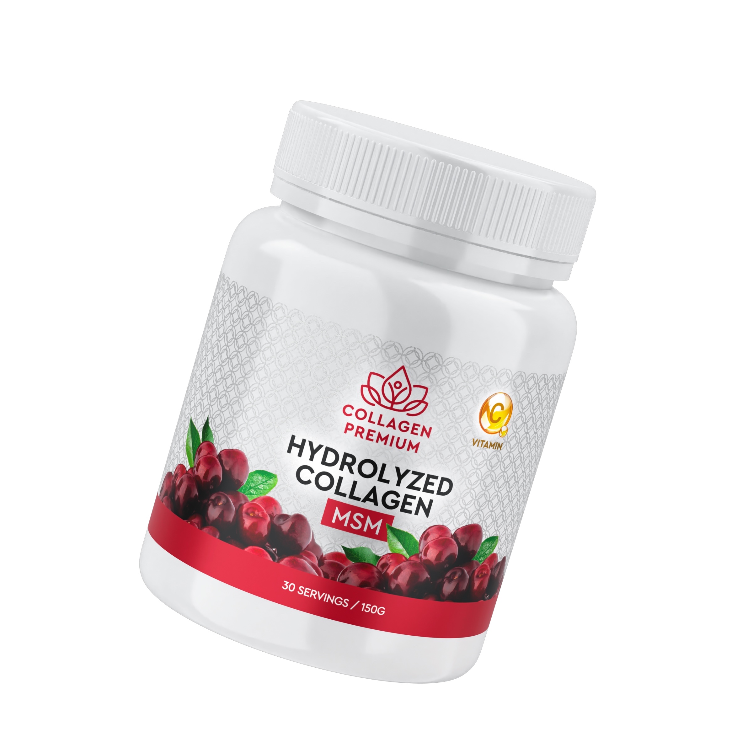 Коллаген пептидный в порошке COLLAGEN PREMIUM с MSM витамином С и соком вишни - фото 2