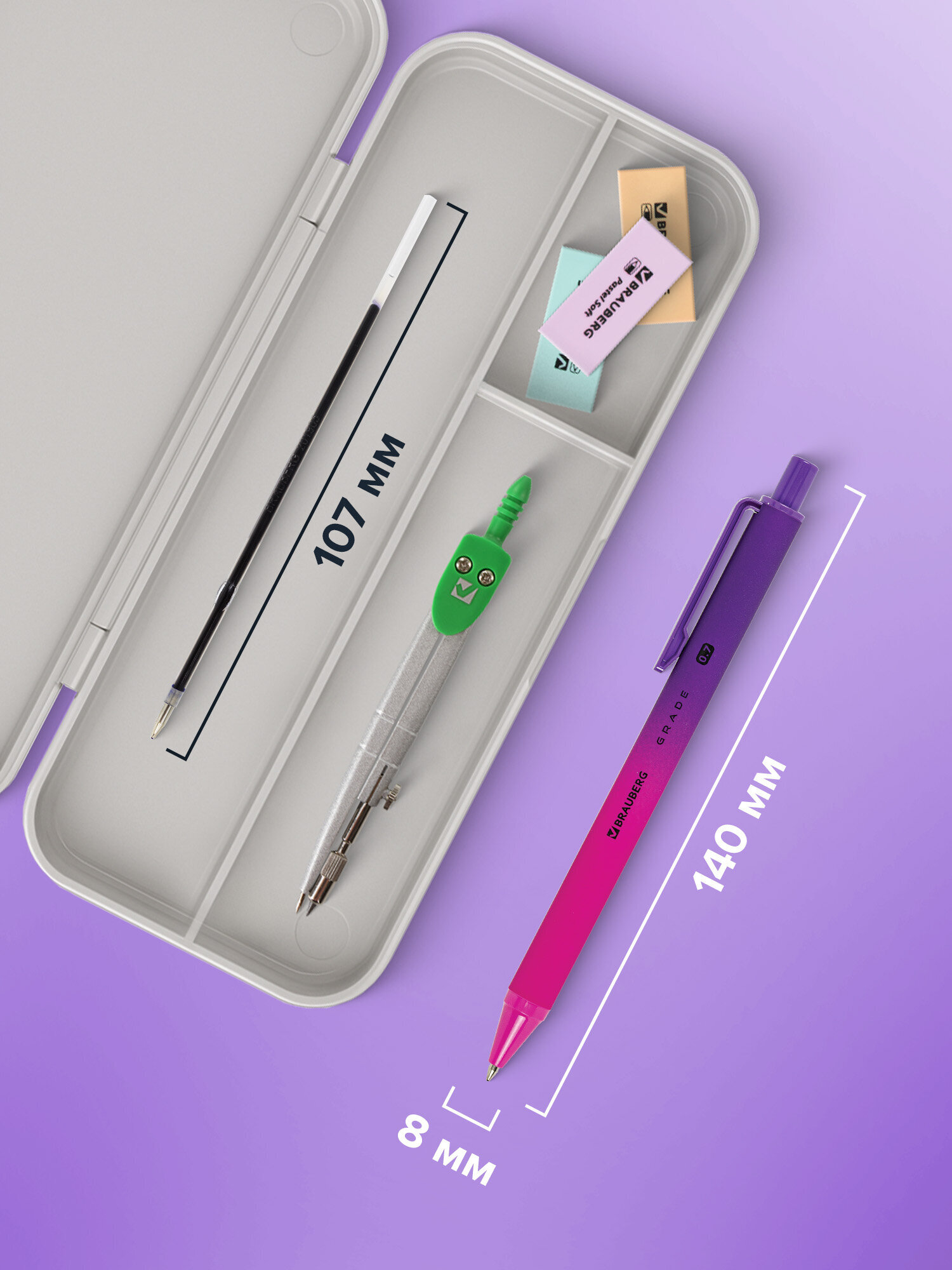 Ручка шариковая Brauberg 3 шт. - фото 3