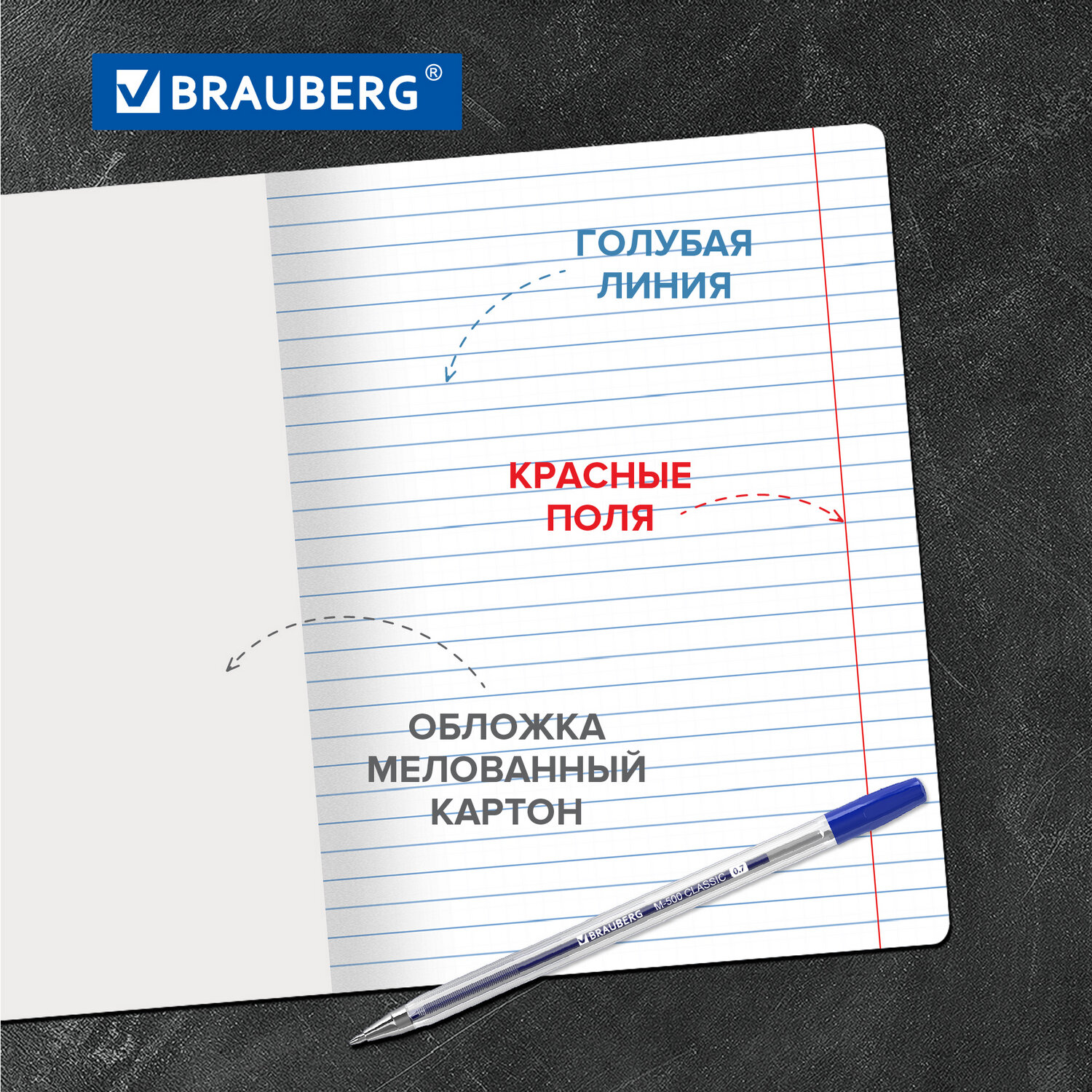 Тетрадь Brauberg линейка 12 лист. 20 шт. в ассортименте - фото 2