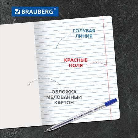 Тетрадь Brauberg линейка 12 лист. 20 шт. в ассортименте