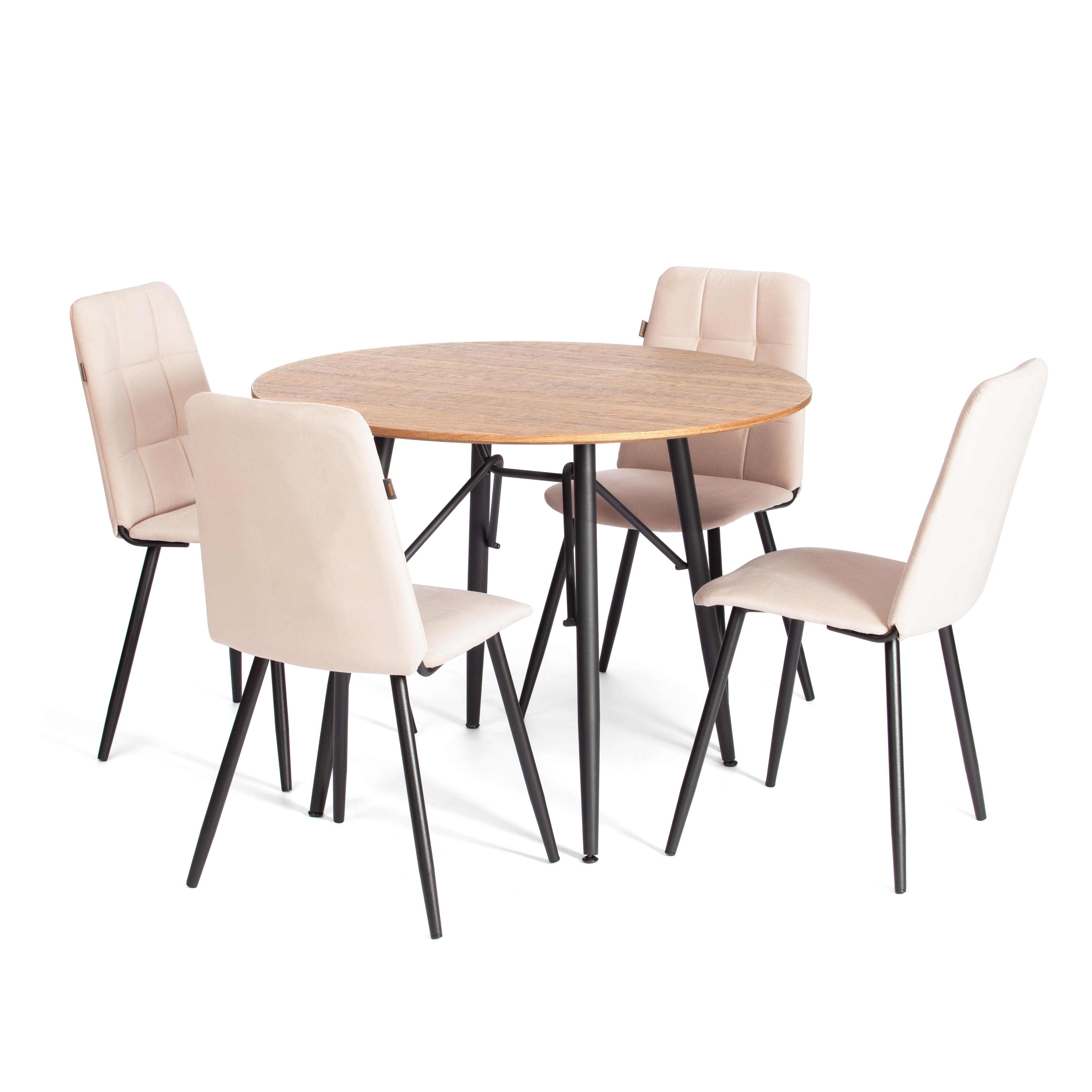 Стул TETCHAIR Asti TREND бежевый/черный - фото 3