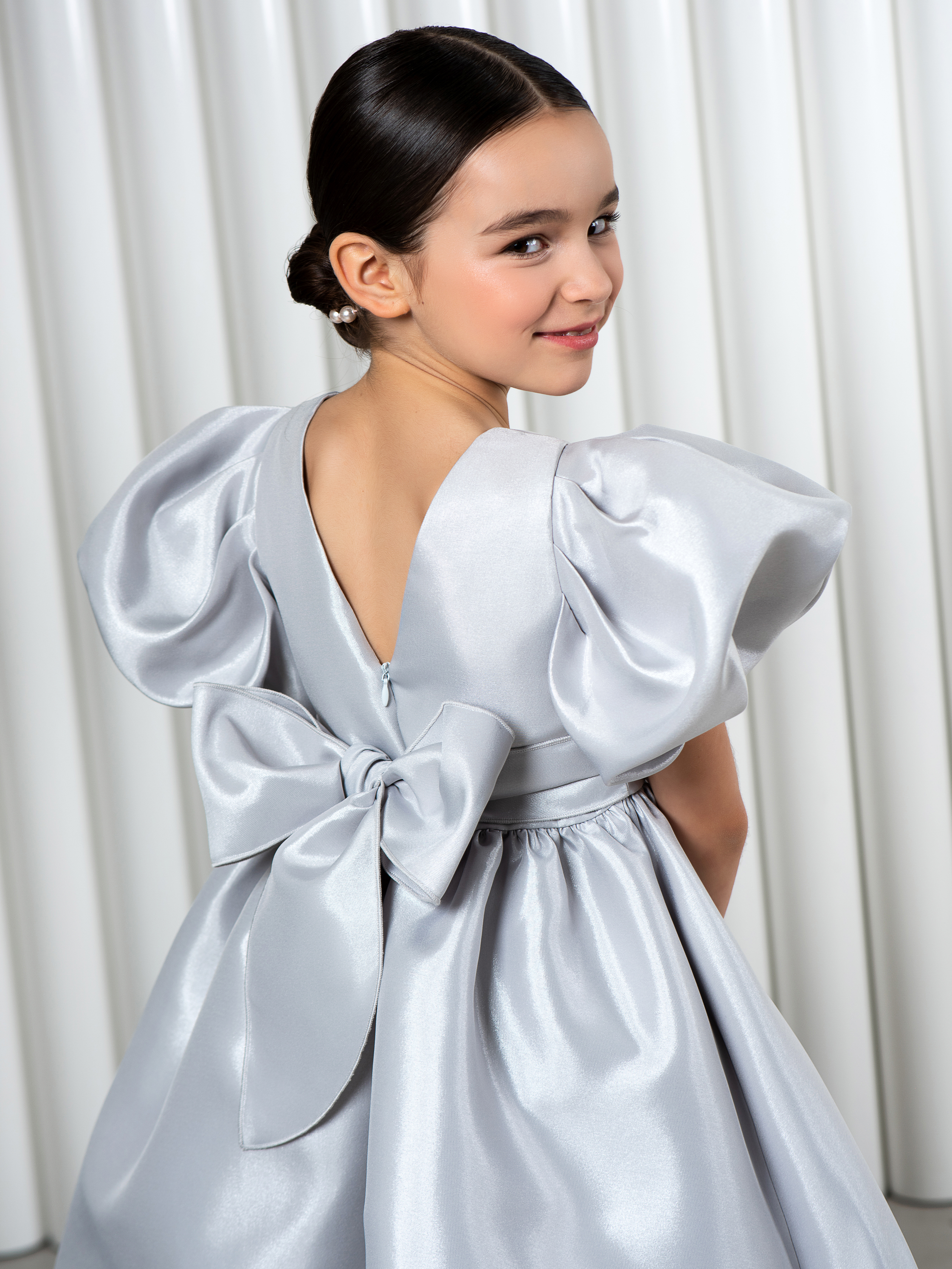 Платье LisaWeta D-143 серый - фото 2