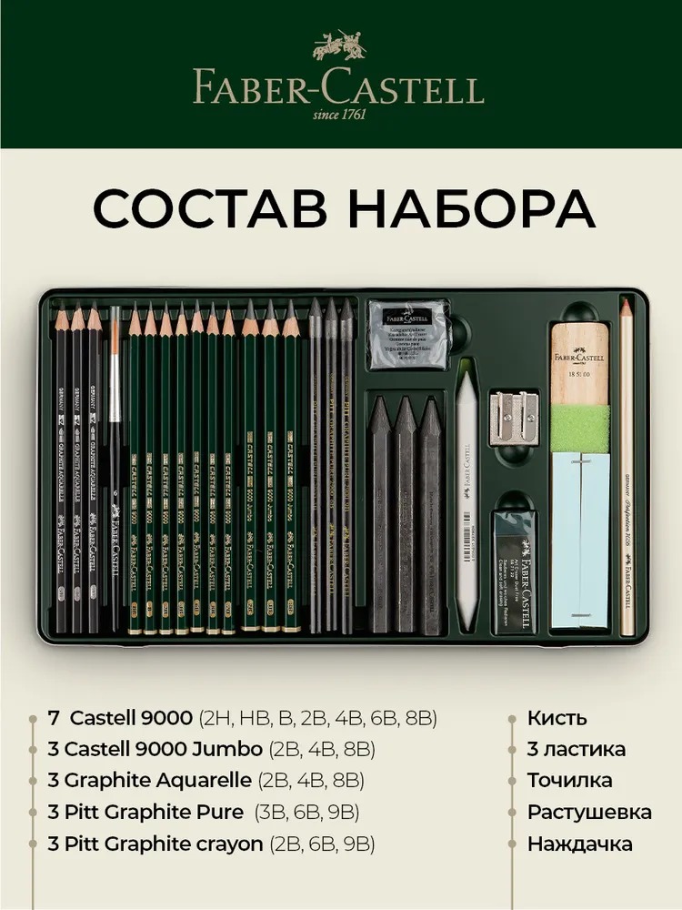 Карандаши чернографитные Faber Castell - фото 2