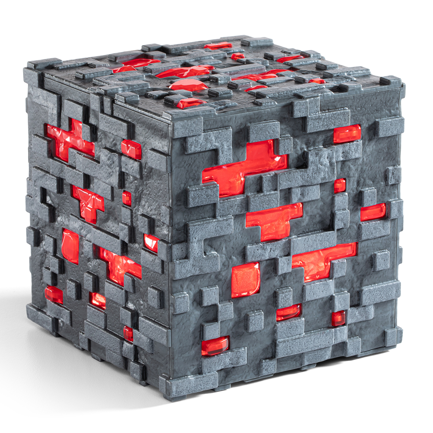 Настольный светильник-ночник Minecraft Светодиодный 3D в виде блока красной руды - фото 4