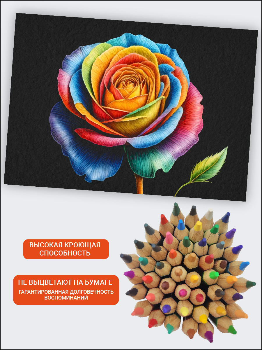 Карандаши цветные AXLER 72 шт. - фото 5