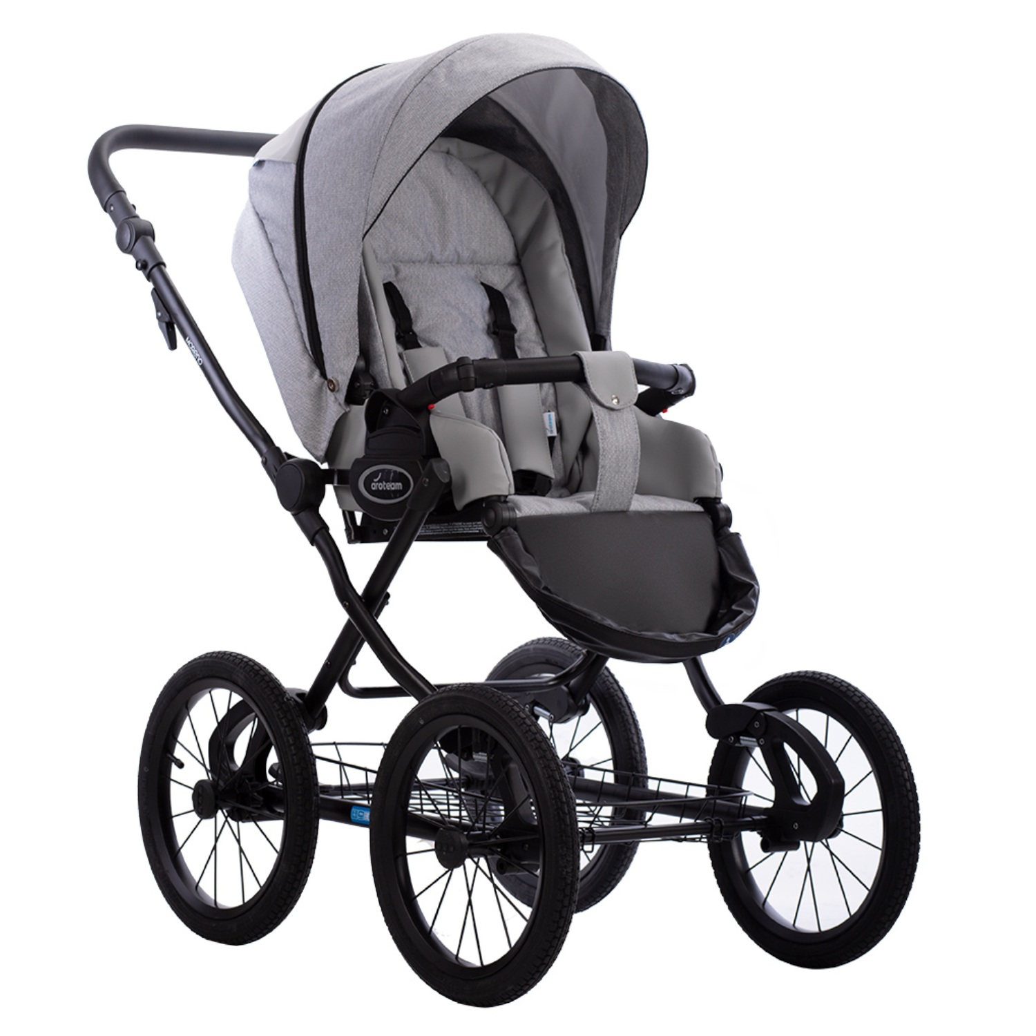 Коляска 2в1 Aroteam Moreno SL 03 серый - фото 3