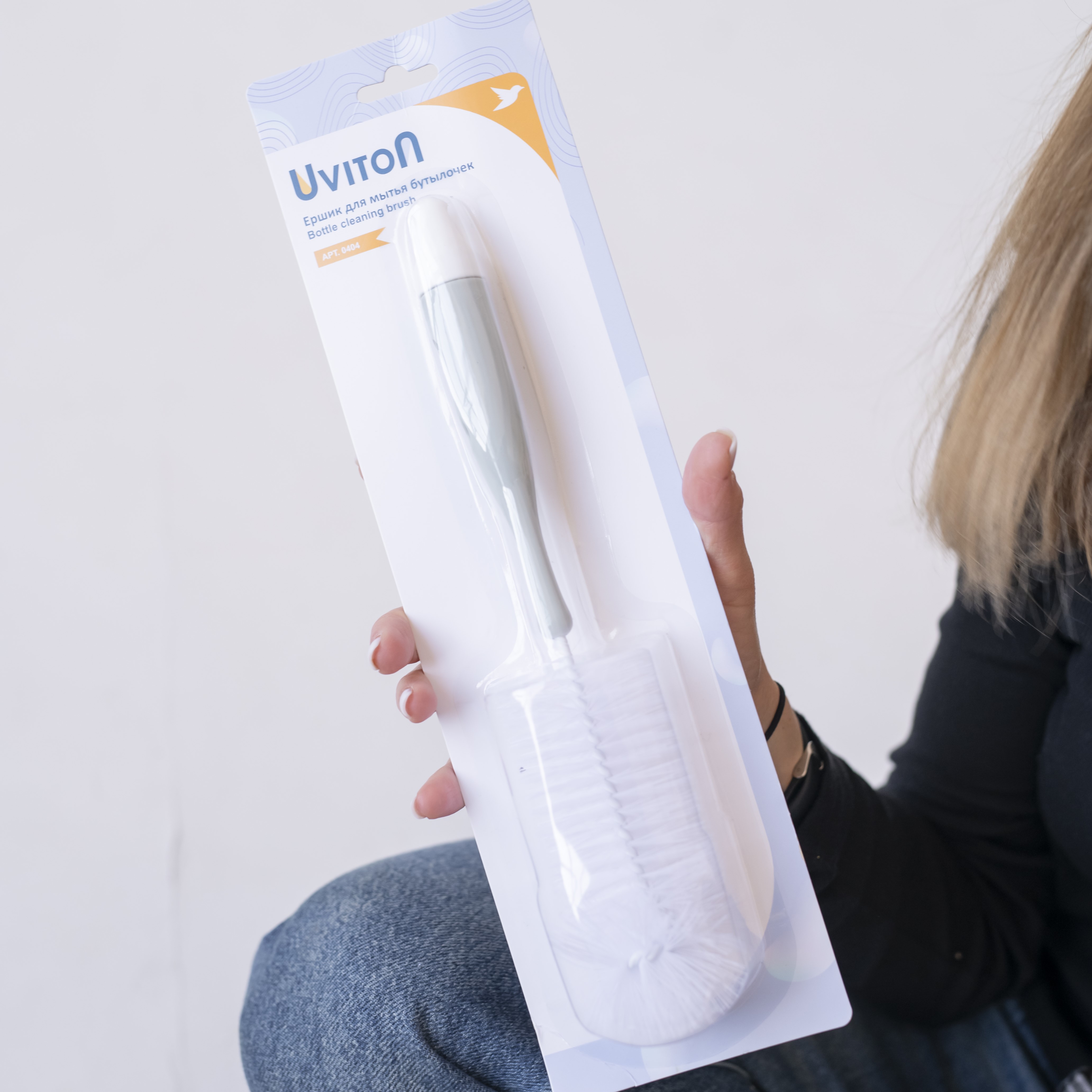 Ершик для мытья Uviton для мытья бутылочек 2 в 1 - фото 5