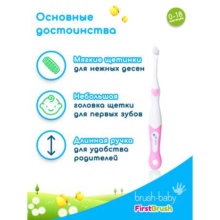Зубная щетка классическая Brush-Baby от 0 лет 2 шт.