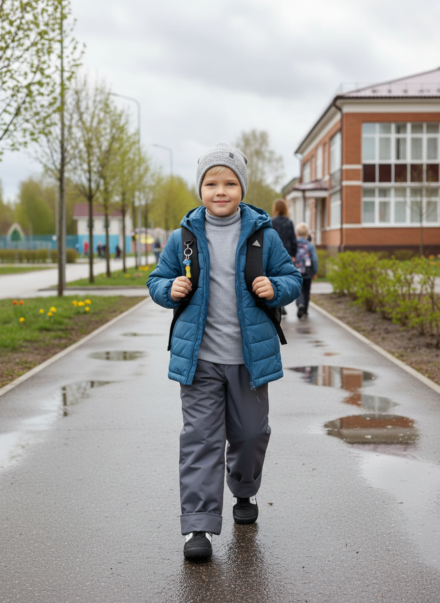 Брюки Arctic kids 10-025 серый - фото 2