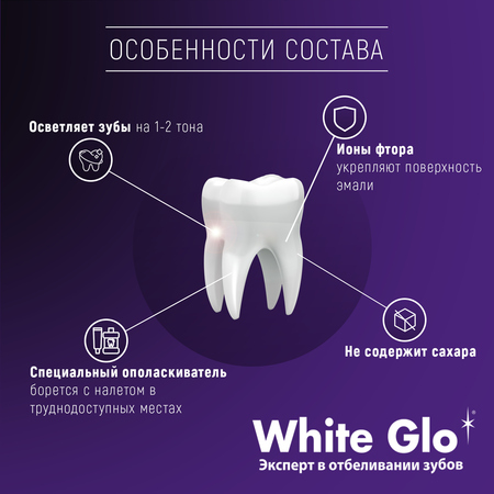 Зубная паста WHITE GLO