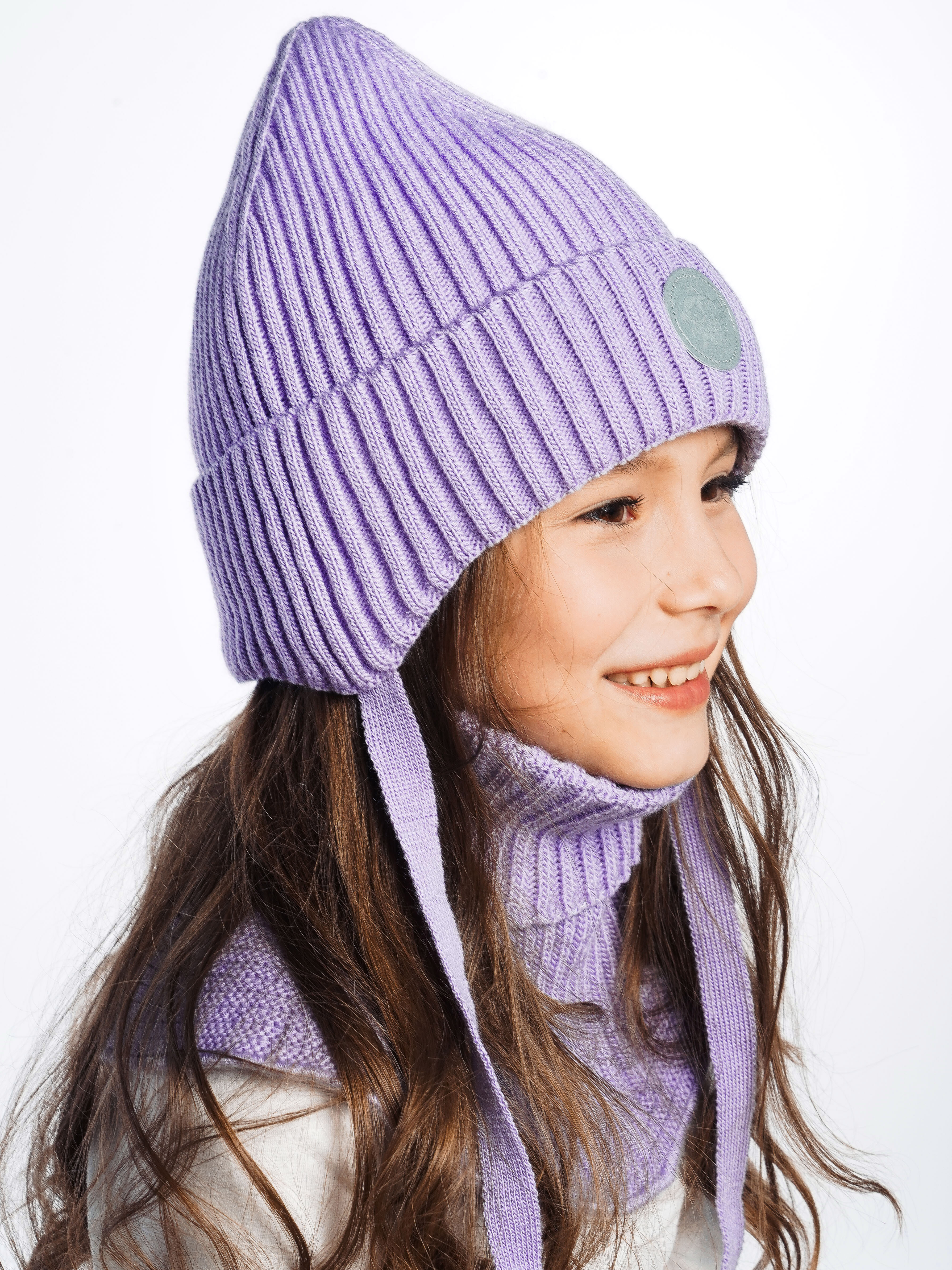 Шапка и снуд ПриКиндер U-W_231241 Цвет: Сиреневый - фото 14