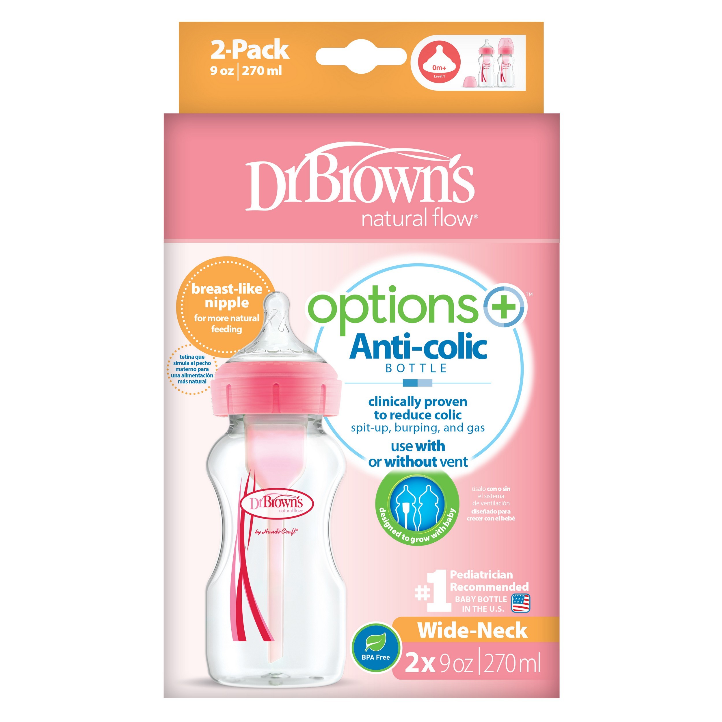 Бутылочка Dr Browns Anti-Colic 270 мл 2 шт. - фото 2