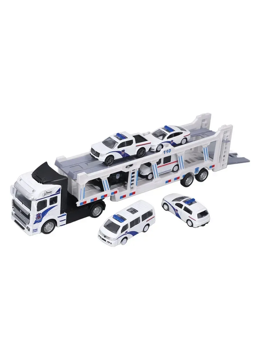 Автовоз CyberToy 6 полицейских машинок 80012 - фото 18