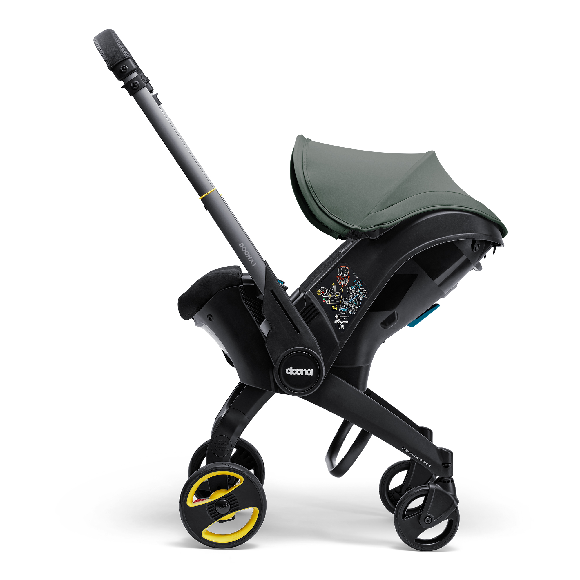 Автокресло Doona i, цвет: Slate Green Isofix 0 (0 -13 кг) серый - фото 18