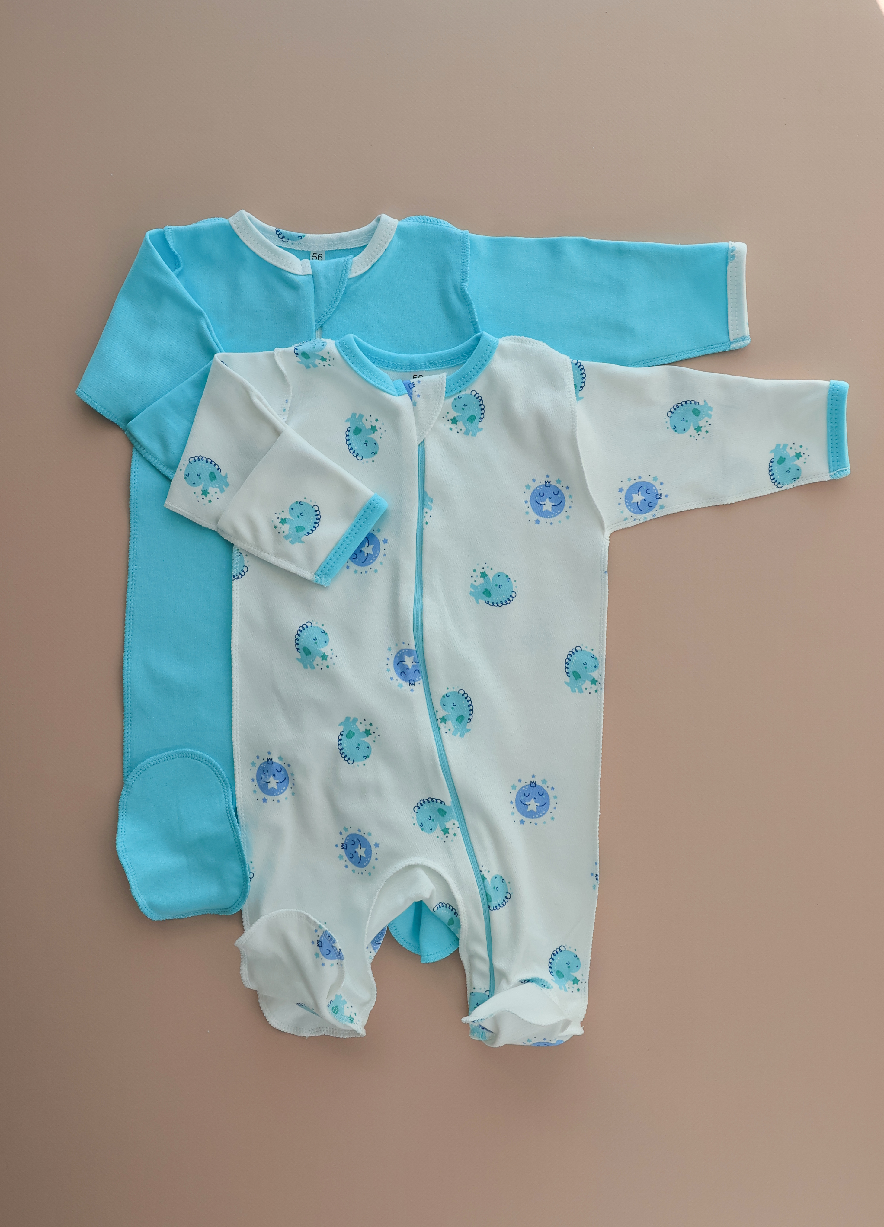 Комбинезон 2 шт Bunnyphant Т125-2/бирюзовый - фото 2