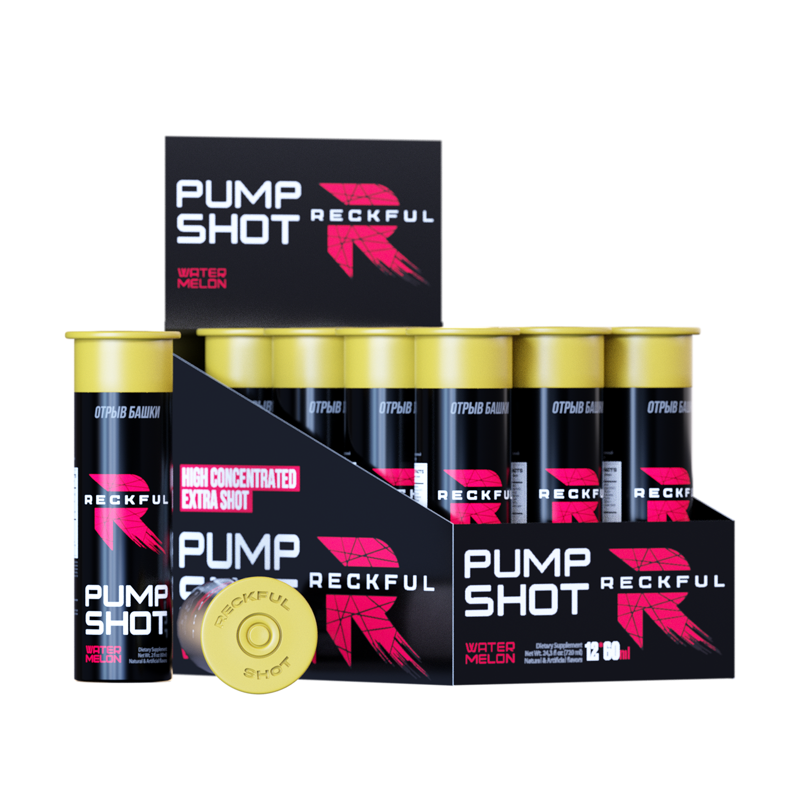 Предтренировочный комплекс Pump Shot Reckful жидкий предтрен в шотах - фото 5
