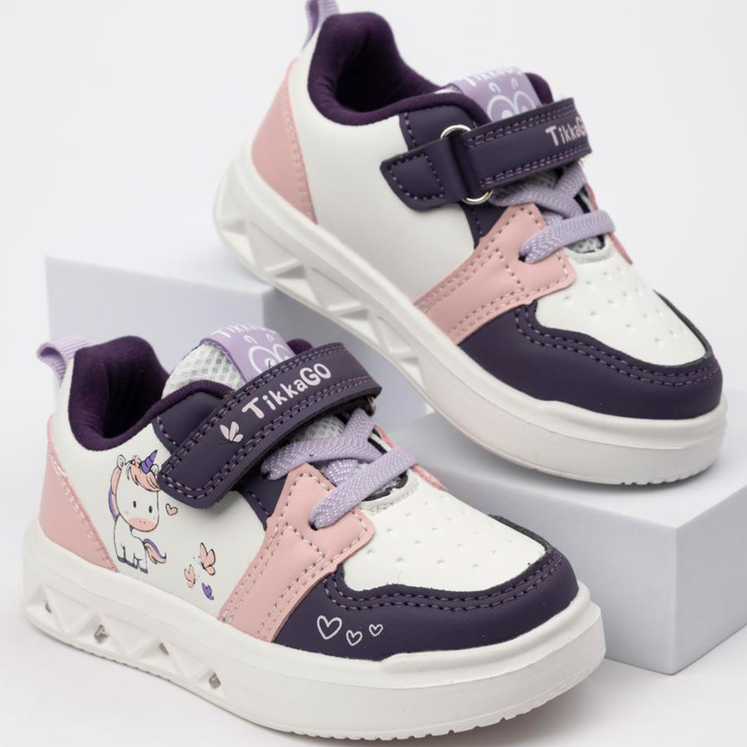 Кроссовки TikkaGo 1A05_6251-1_white-pink-violet - фото 1