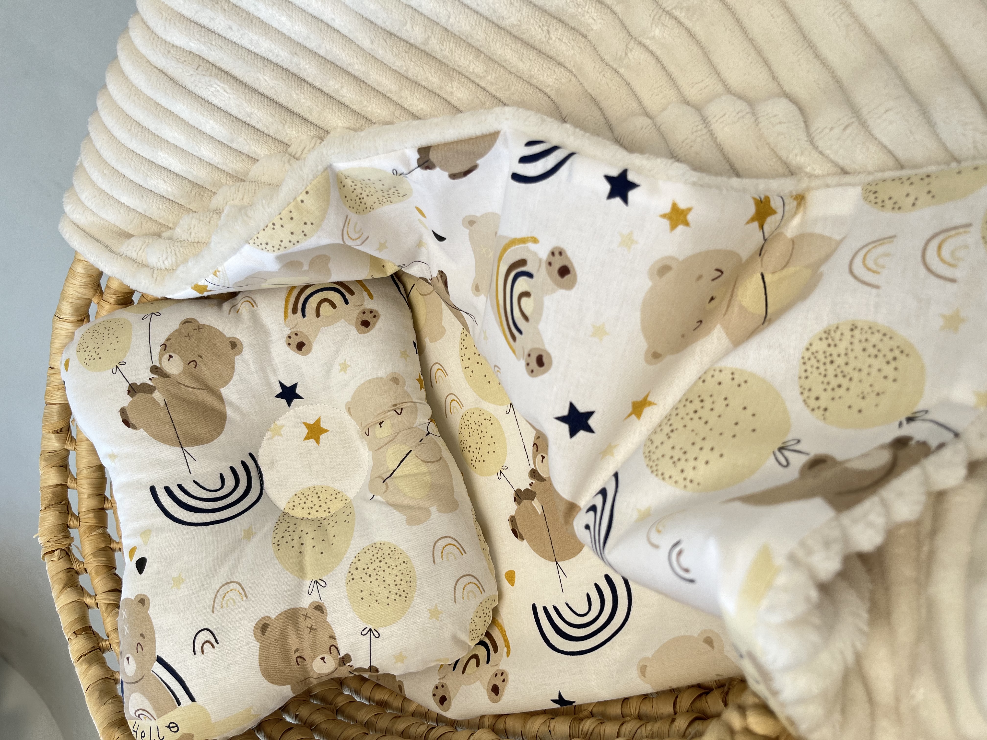 Одеяло Bambini Love с подушкой и пеленкой мишки хлопок - фото 4