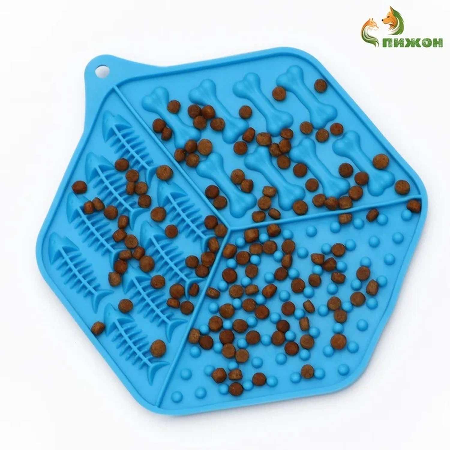 Коврик для лизания Пижон на присосках 18.5*18.5см в ассортименте - фото 1