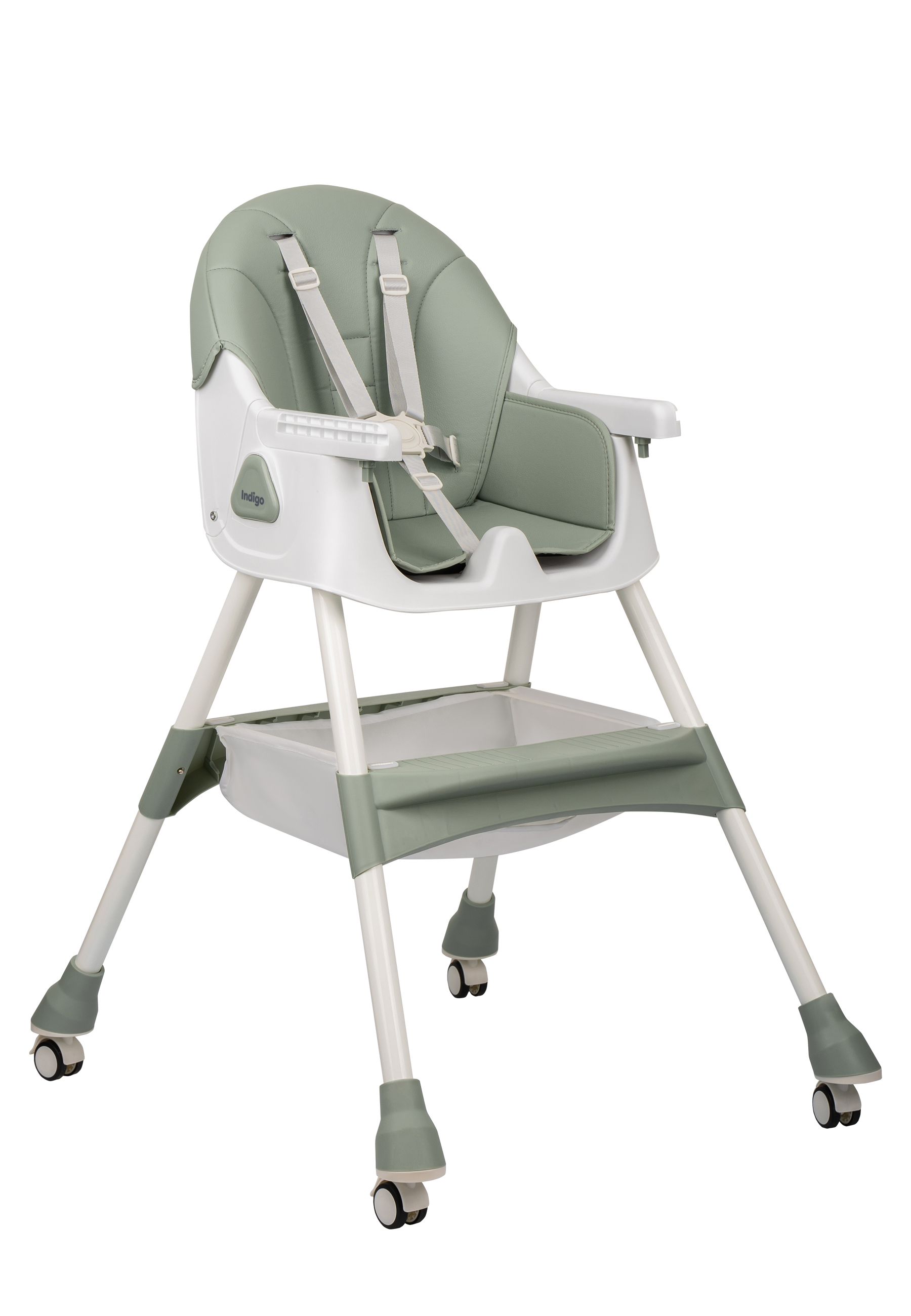 Стульчик для кормления Indigo Corn Flex зеленый-серый - фото 2