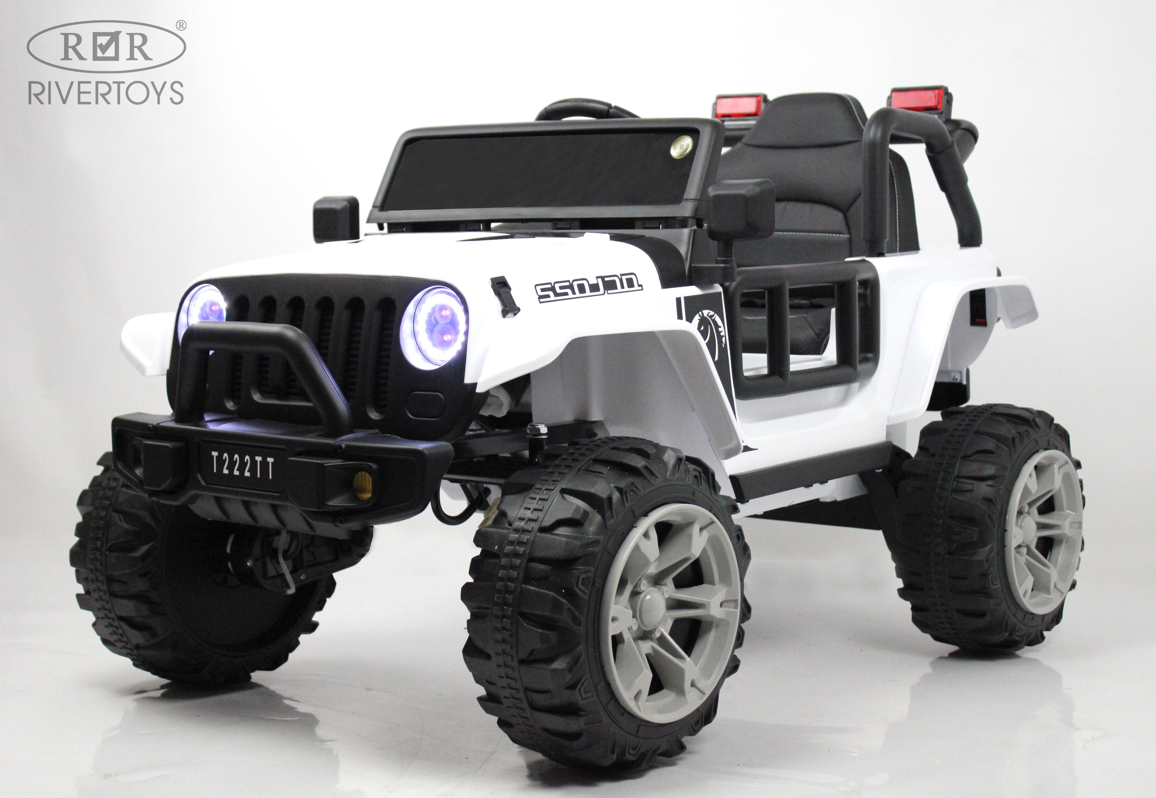 Электромобиль RIVERTOYS T222TT-4WD-WHITE С пультом ДУ - фото 26