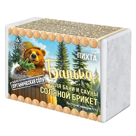 Соляной брикет для бани \"Банька\" Пихта 500г