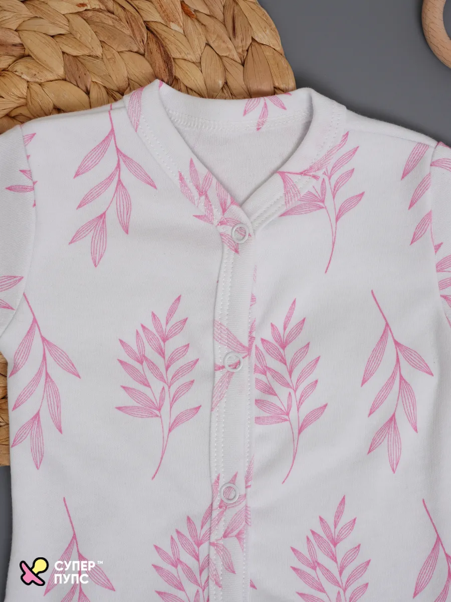 Боди 3 шт Супер Пупс нбр/3пр/бд/коррук/SK23розовыйлисточкиветочки - фото 16