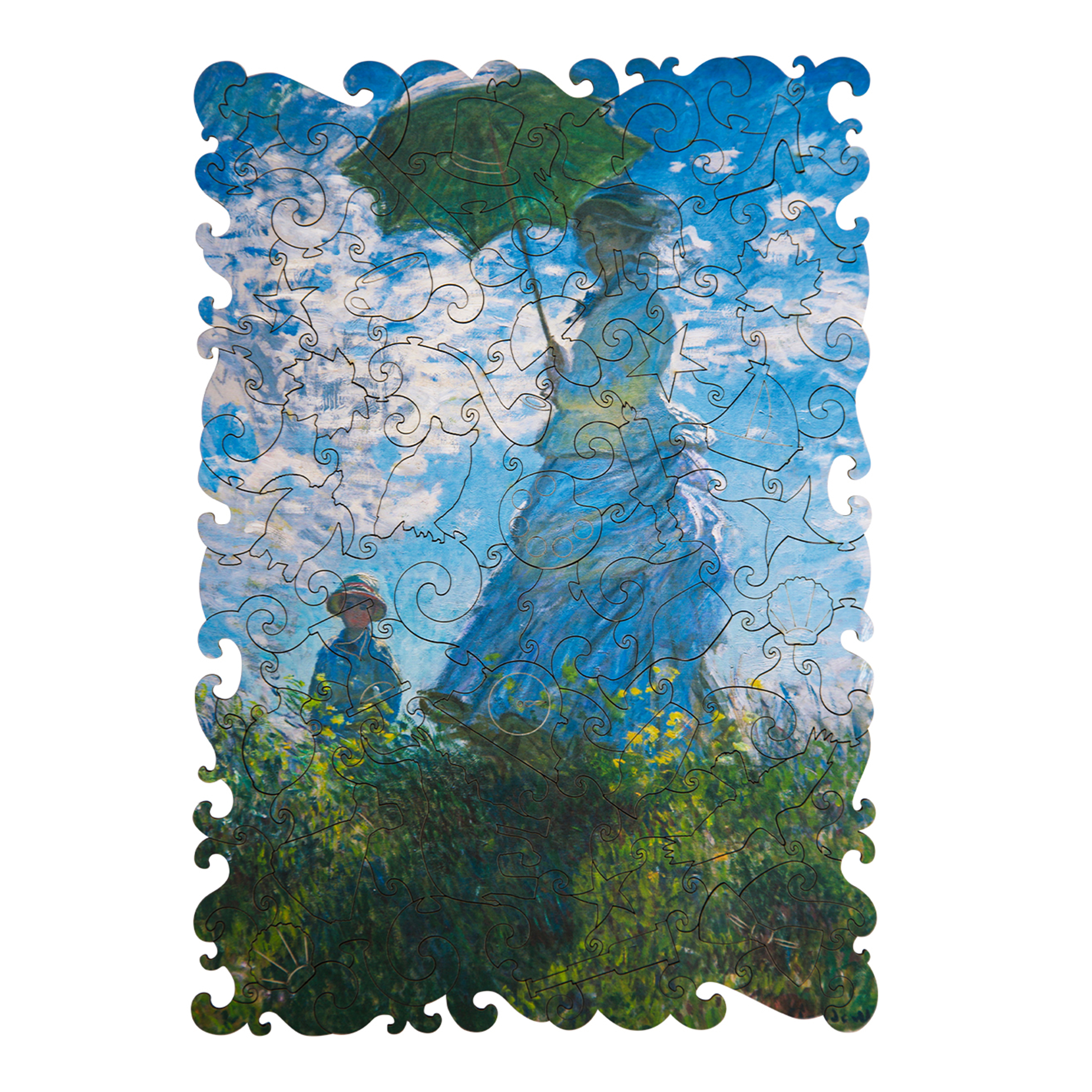 Пазл 1TOY Дама с зонтиком деревянный - фото 2