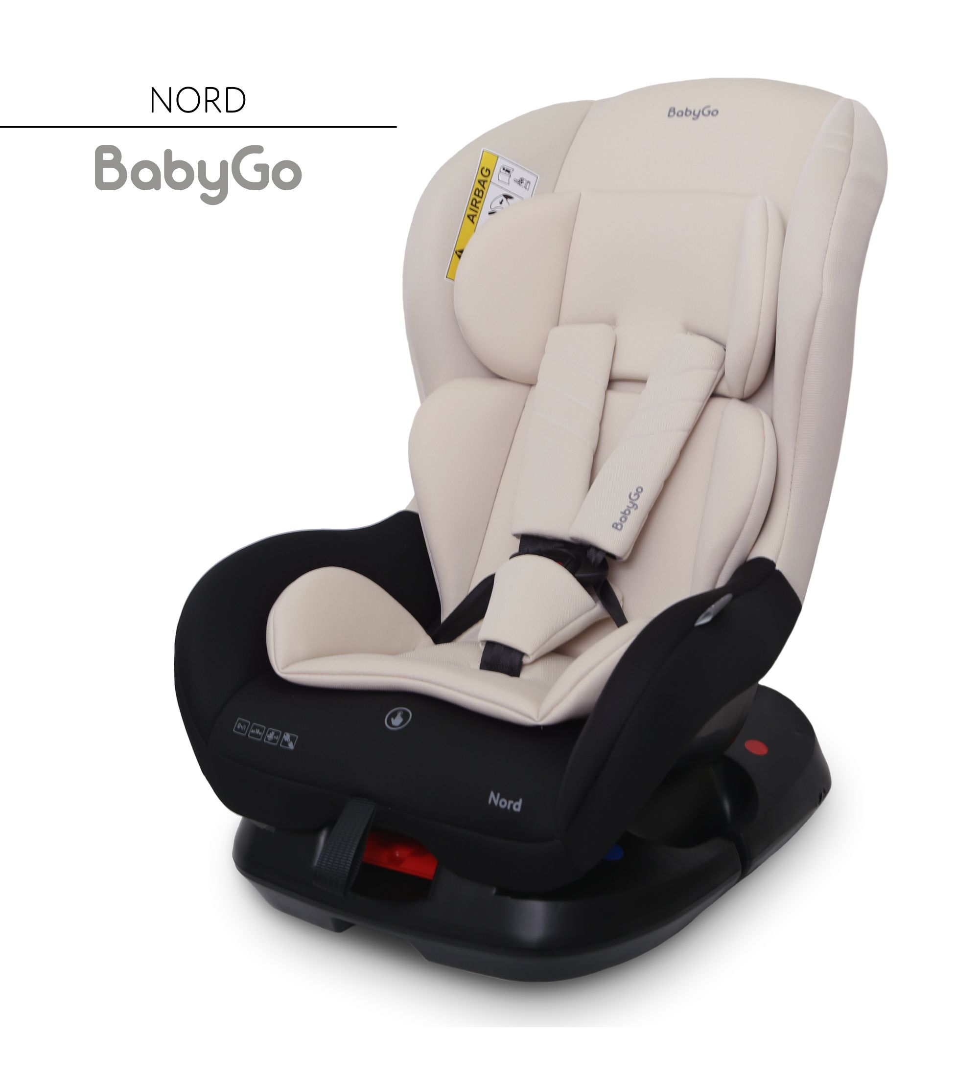 Автокресло BabyGo Nord 0+/1 (0-18 кг) серый - фото 1