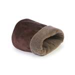 Домик для кошек и собак Пятница Нора меховая бордовая