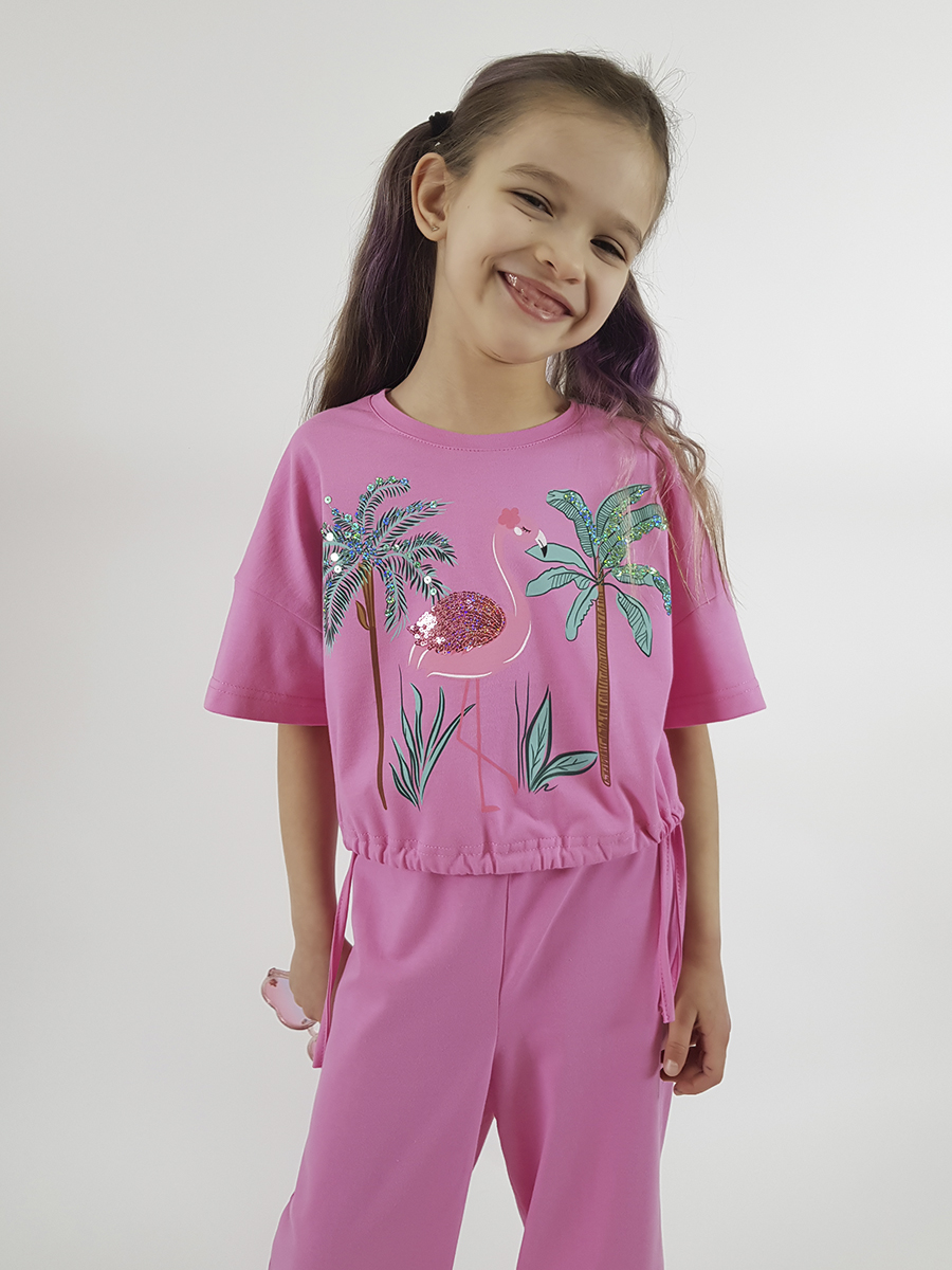 Изображение товара Костюм Luneva 122 для девочки: оверсайз с футболкой и брюками палаццо