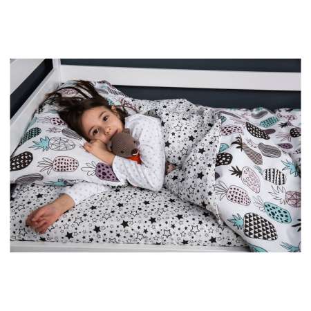 Пододеяльник на молнии ВОМБАТИК Classic Collection Ананасики ткань поплин 215х148 см