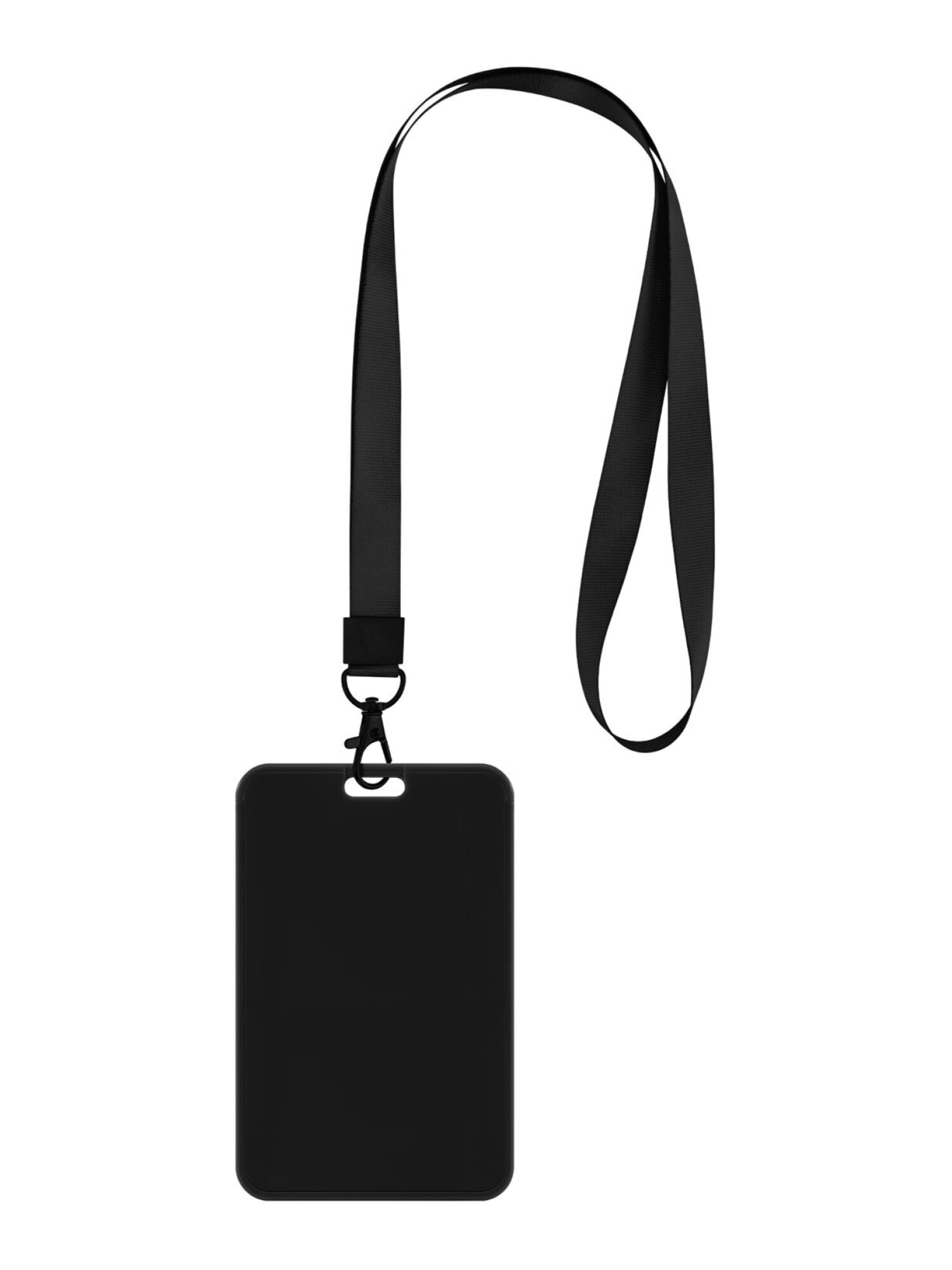 Бейдж Brauberg черный с лентой и карабином - фото 8