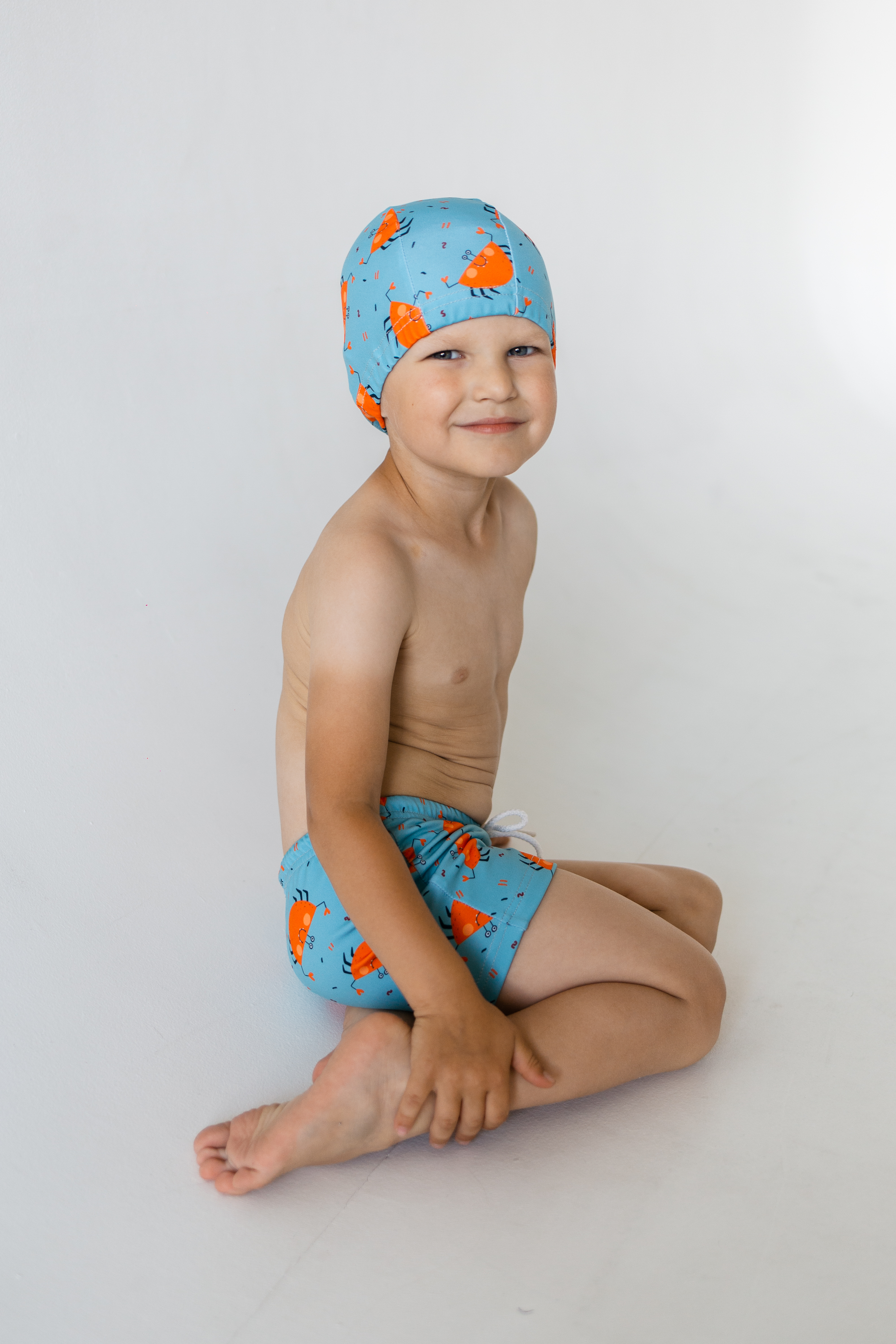 Шапочка для плавания Мамин Я Крабики размер 3-6 лет - фото 6