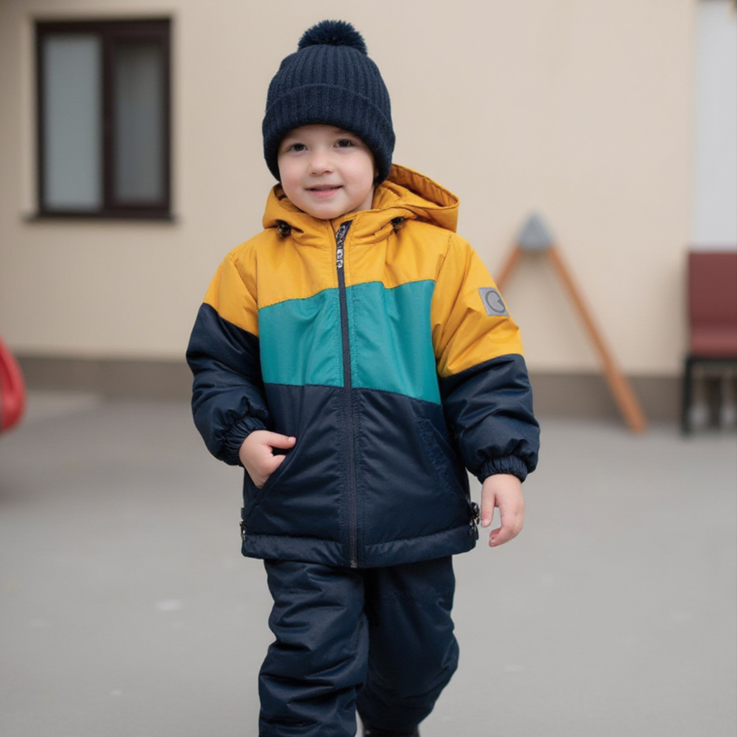 Куртка и брюки LEO 5019В_горчичный+синий - фото 15