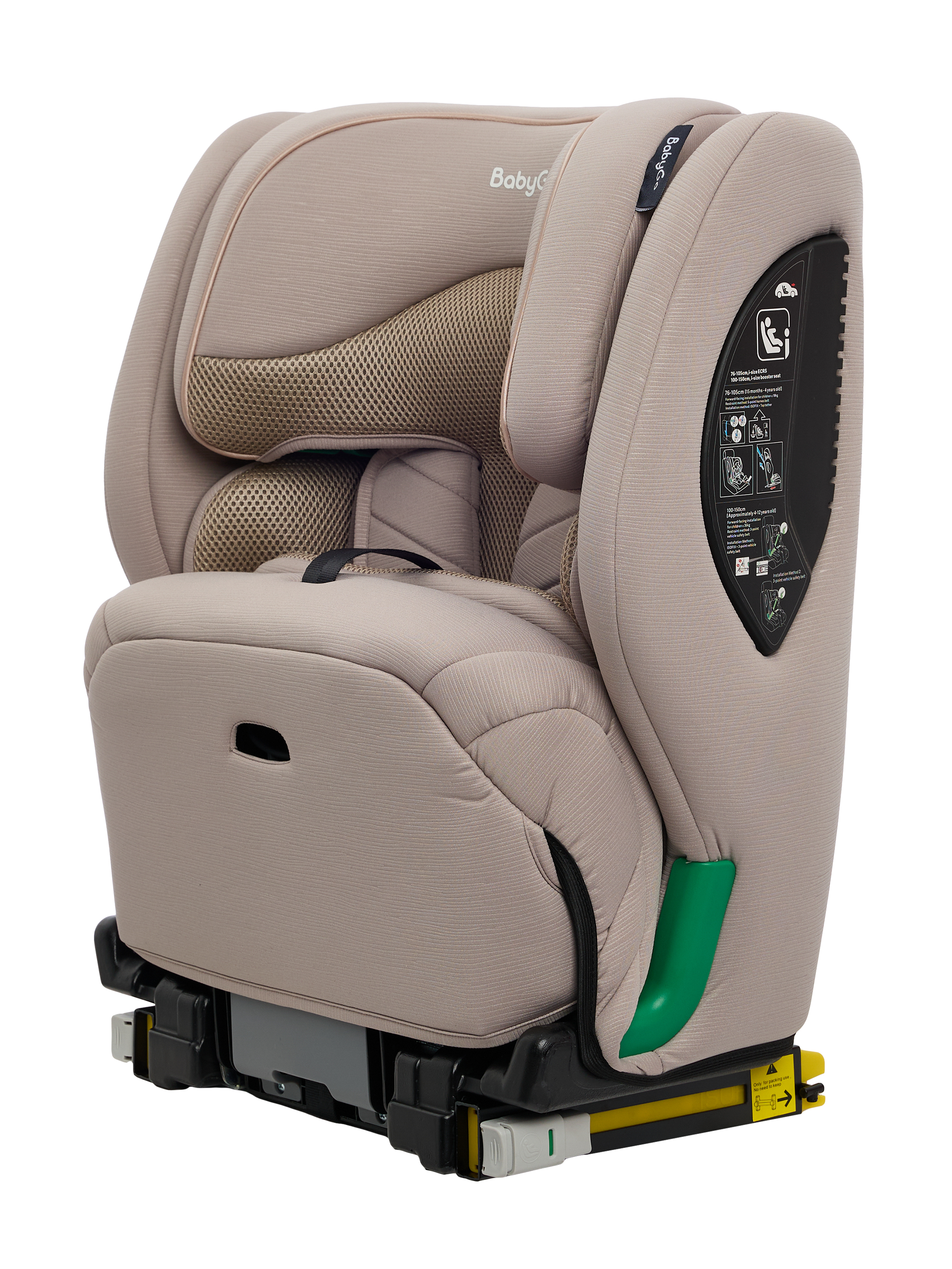 Автокресло BabyGo Flex Isofix 0+/1/2/3 (0-36 кг) бежевый - фото 11