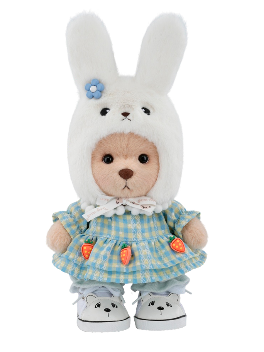 Мягкая игрушка TeddyTales Медвежонок в шапочке-зайке S - фото 4