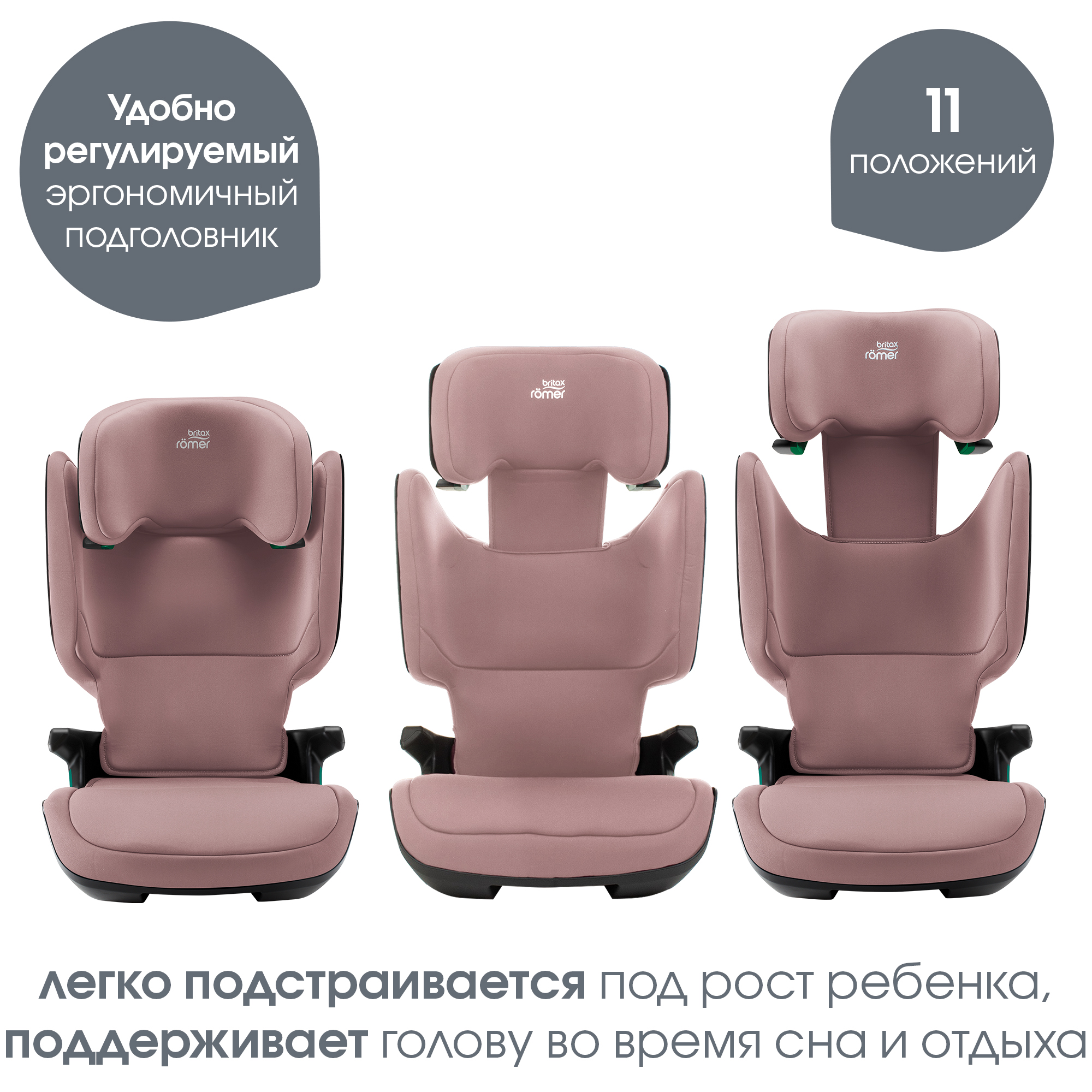 Автокресло Britax Roemer Kidfix Dusty Rose Isofix 2/3 (15-36 кг) розовый - фото 6