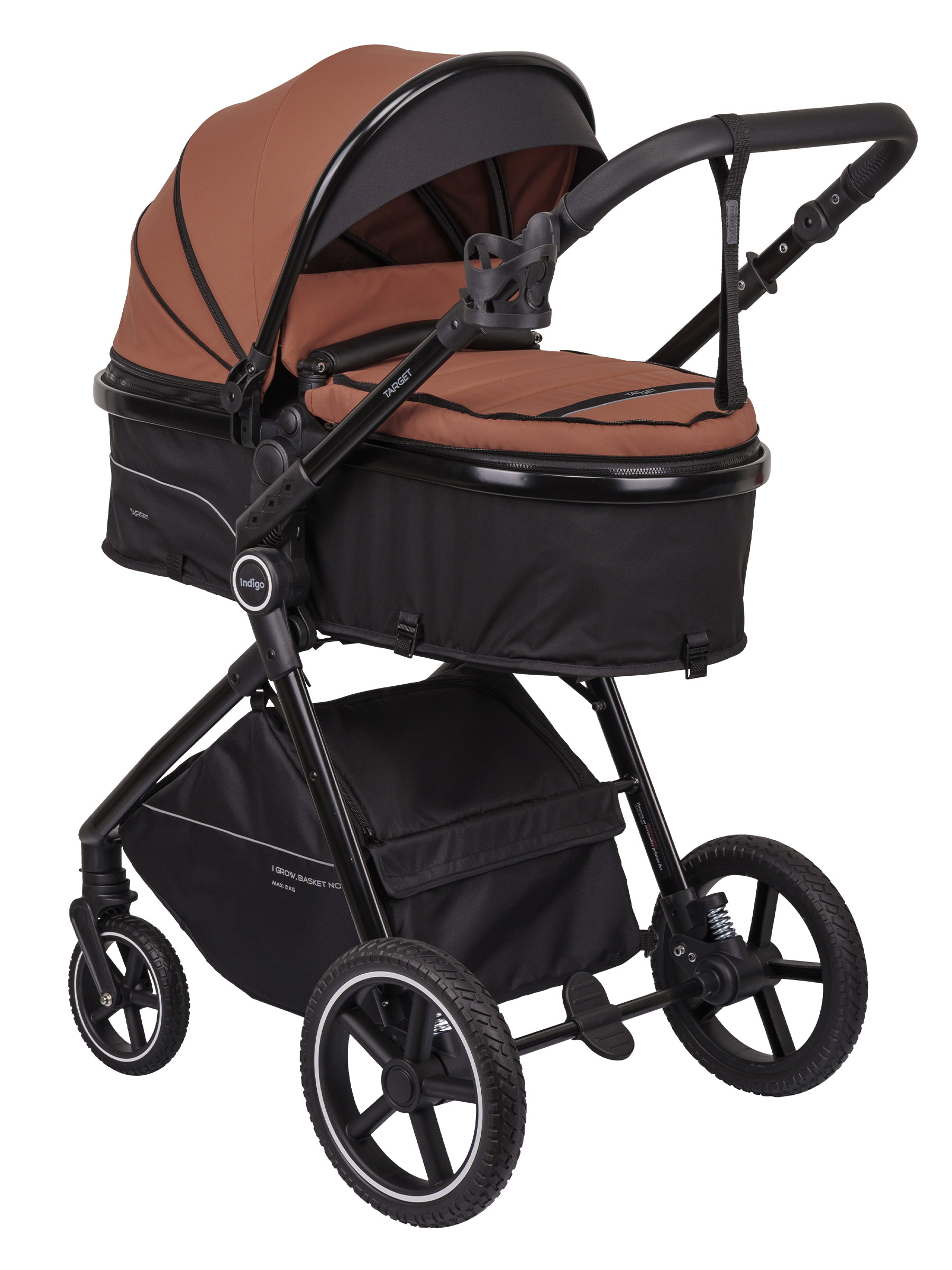 Коляска трансформер Indigo TARGET 3в1 оранжевый - фото 16