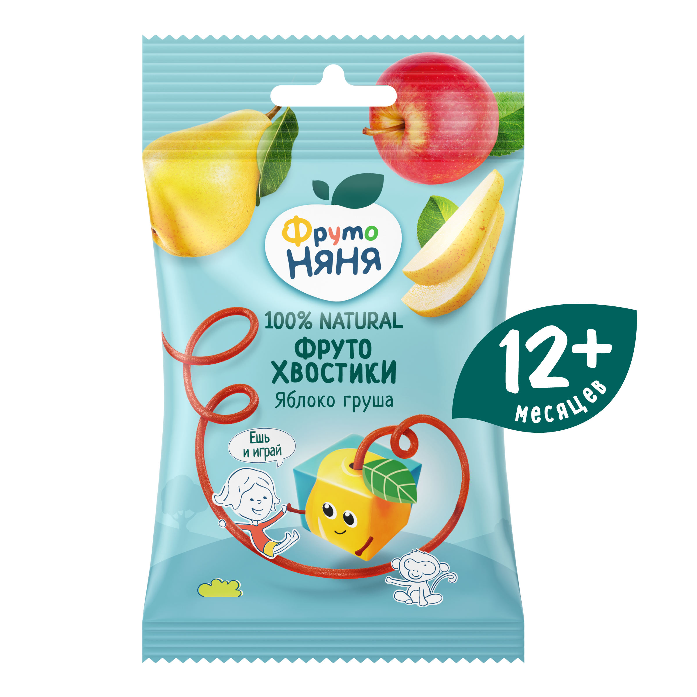 Фруктовые кусочки ФрутоНяня яблоко-груша с 12 мес 15 г - фото 1