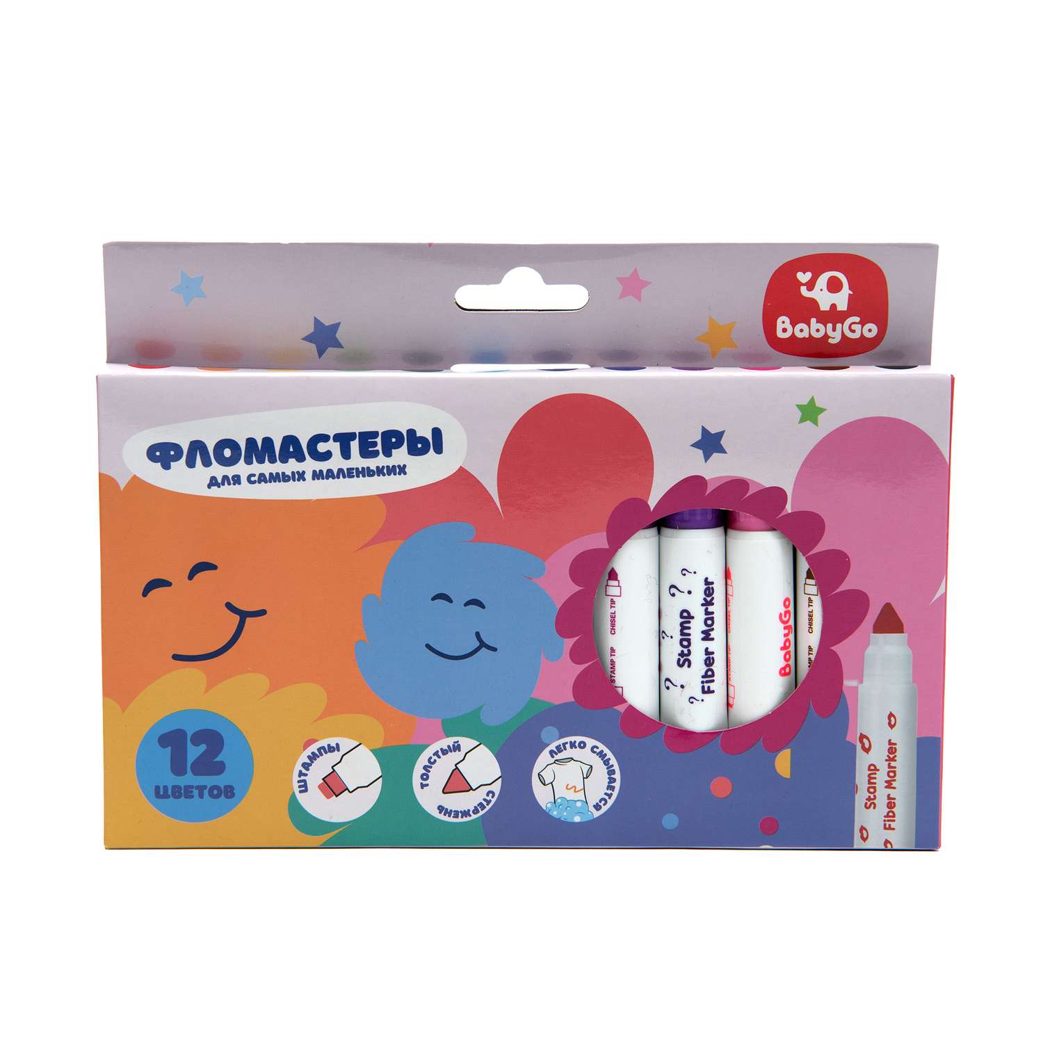 Фломастеры BabyGo 12 цв. - фото 1