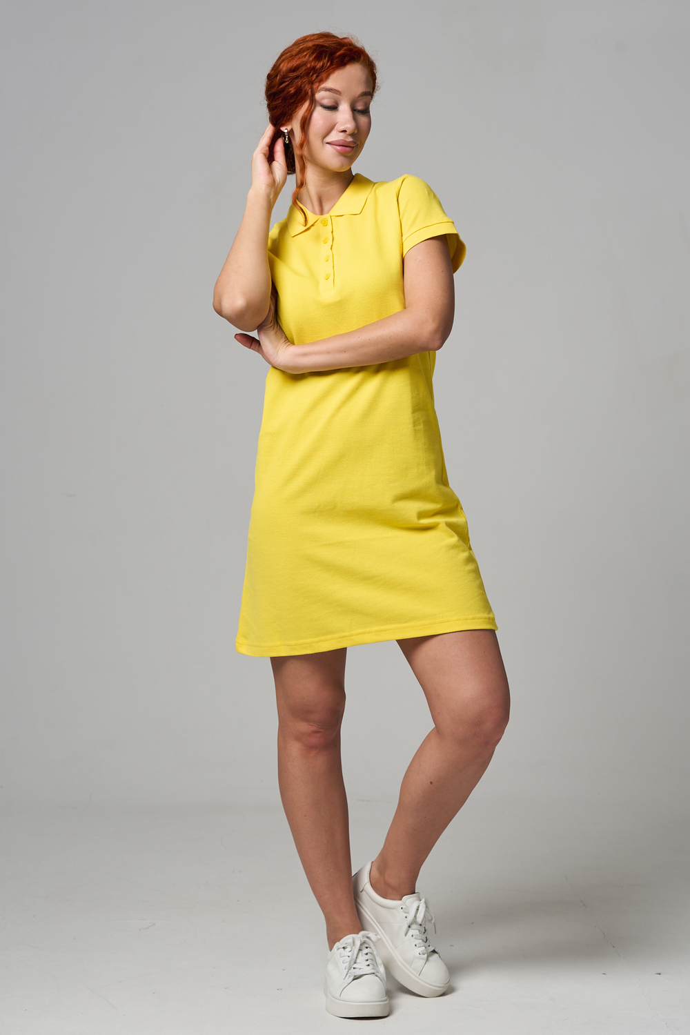 Платье Натали Суслова 14413/1 желтый - фото 1