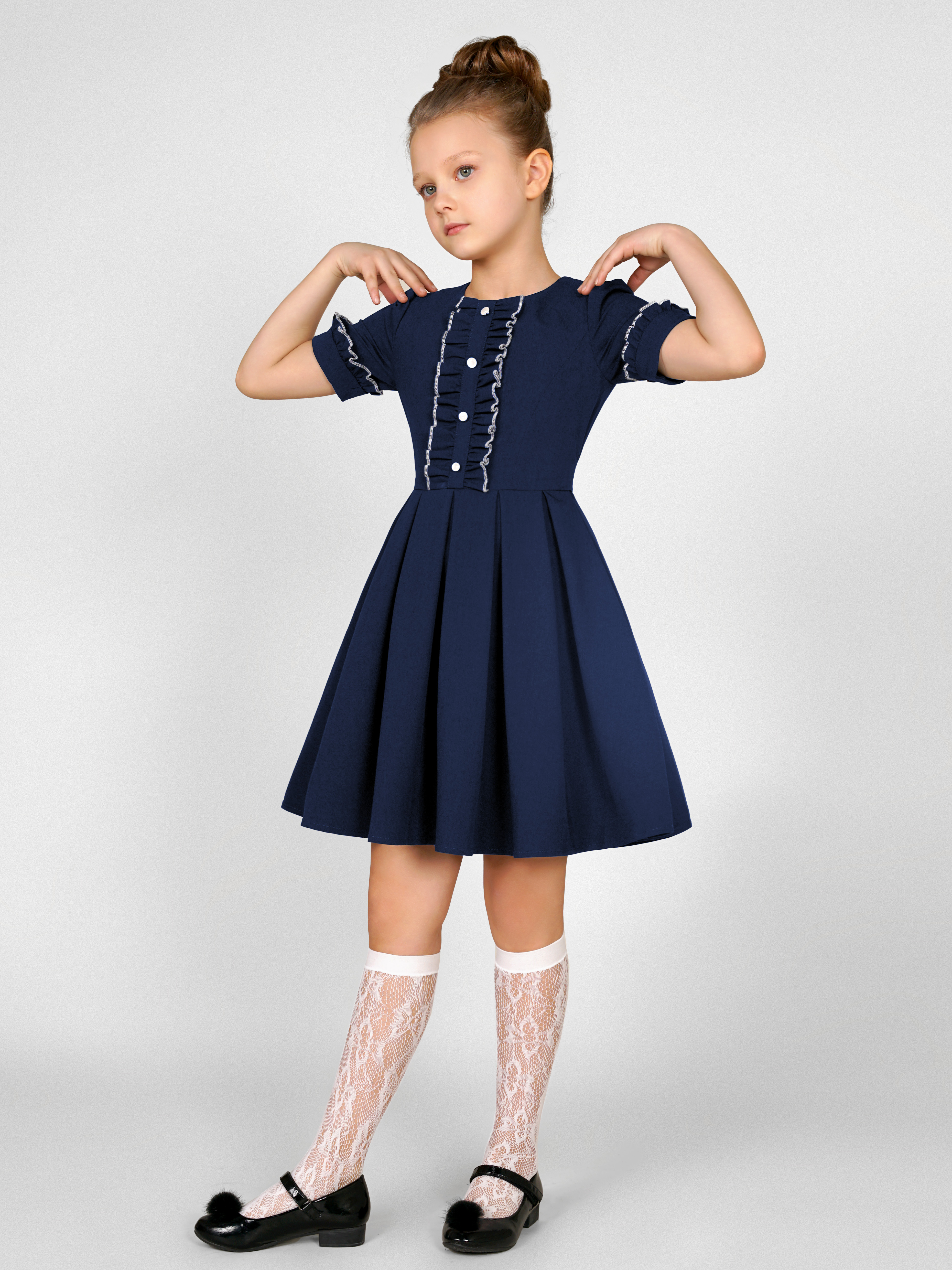 Платье ALISIA FIORI 116201BS/темно-синий - фото 3