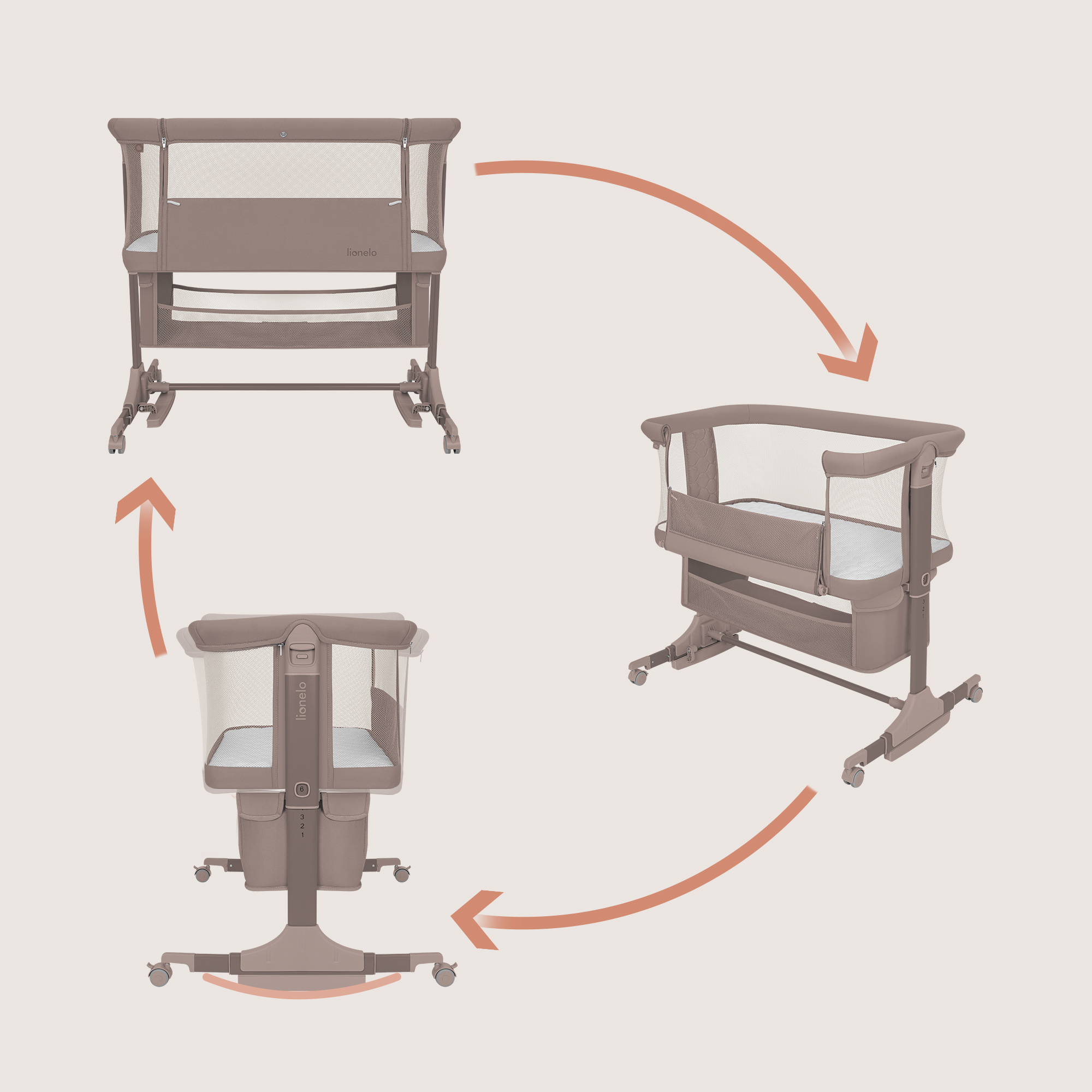 Колыбель Lionelo Jodie коричневый - фото 2