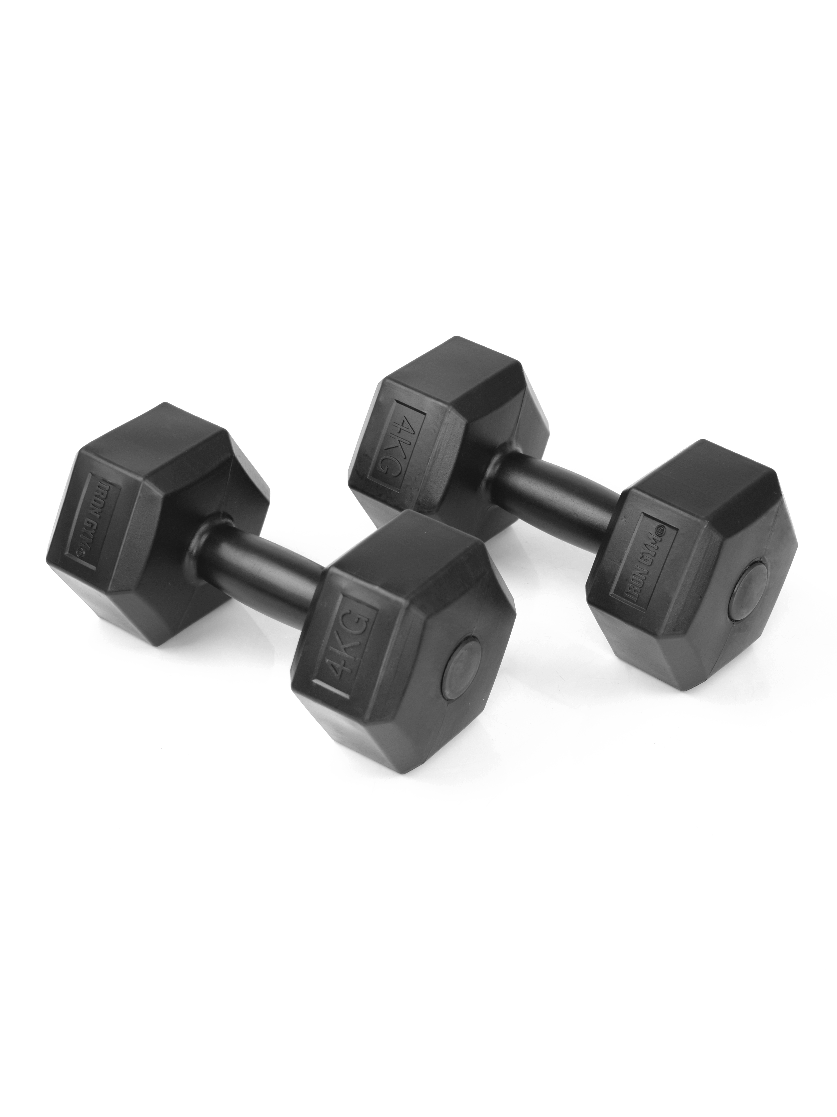 Гантели виниловые IRON GYM, 4 кг х 2 шт, черные - фото 4