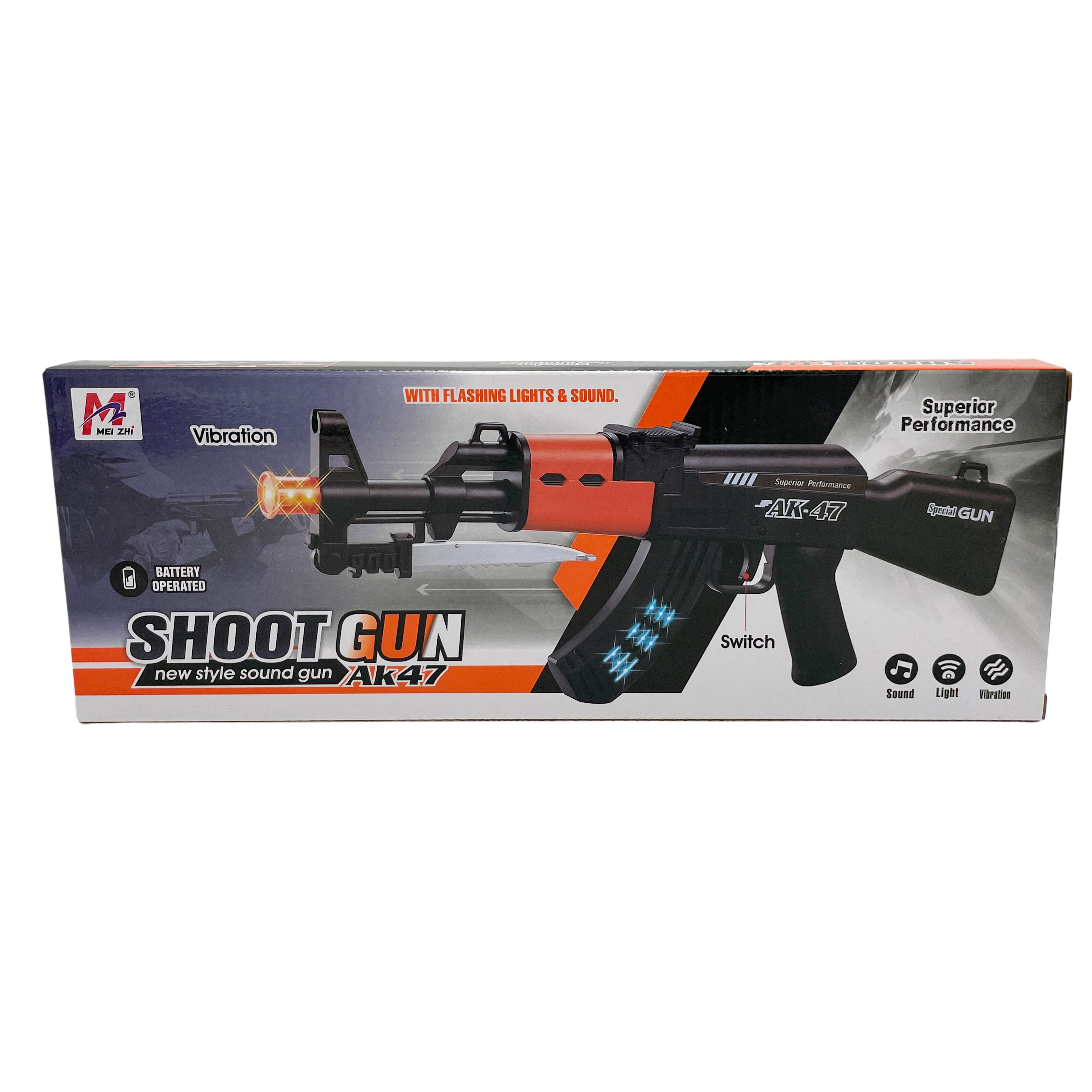 Автомат Zhorya АК47 со светом и звуком - фото 2