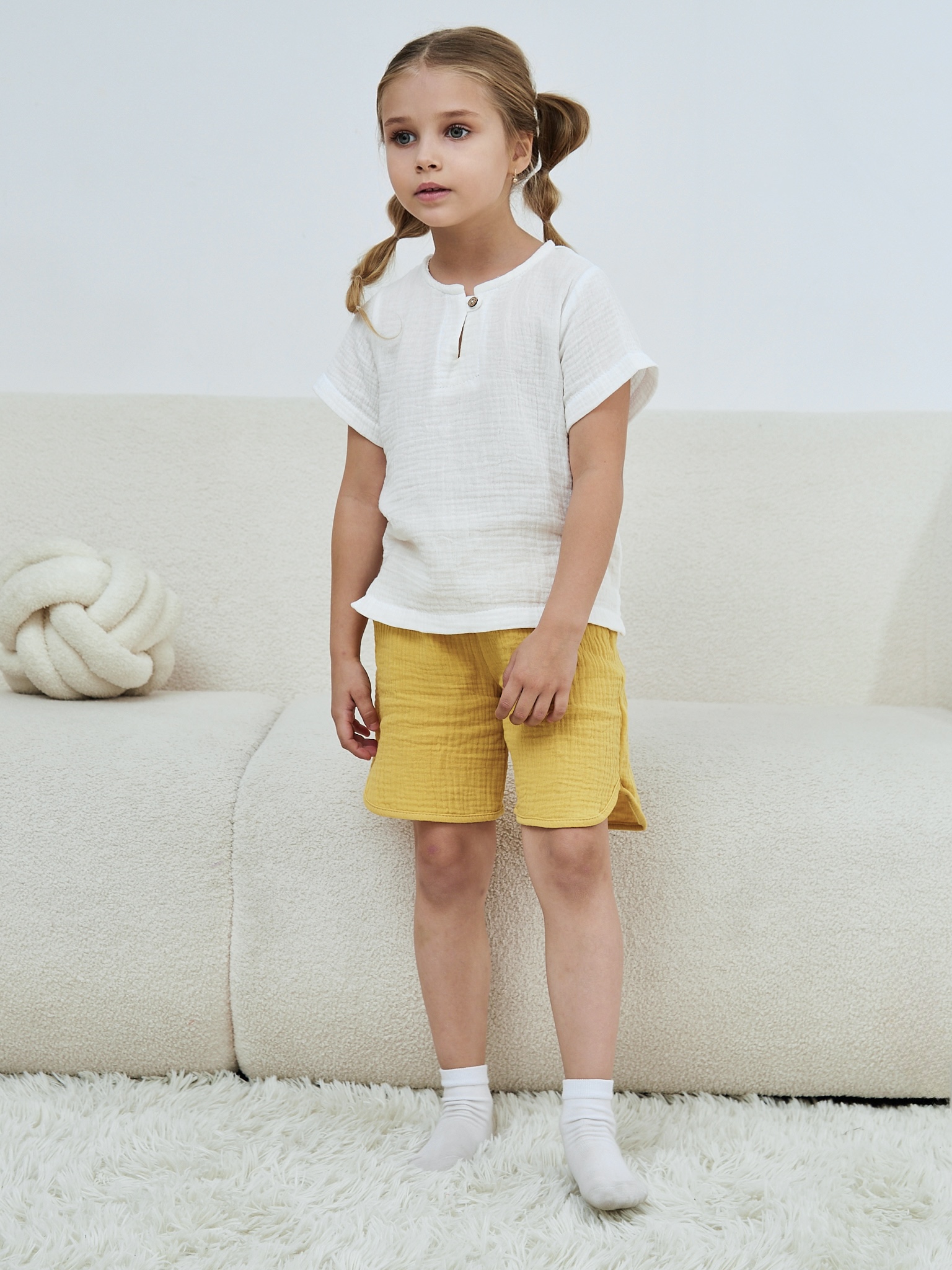 Шорты MOUN Шорты_муслин_горчичный - фото 14