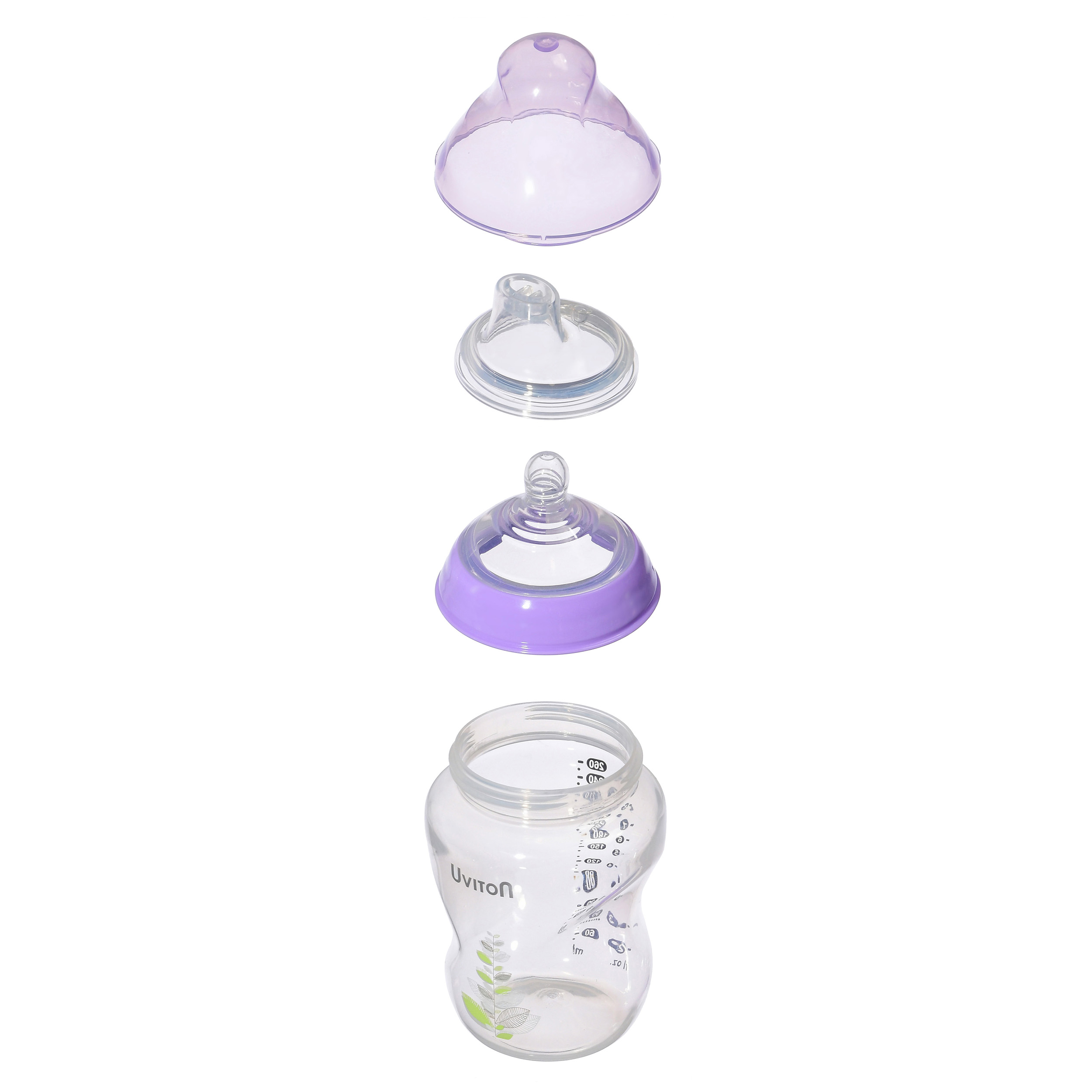 Бутылочка Uviton Anti-Colic 260 мл в ассортименте - фото 7