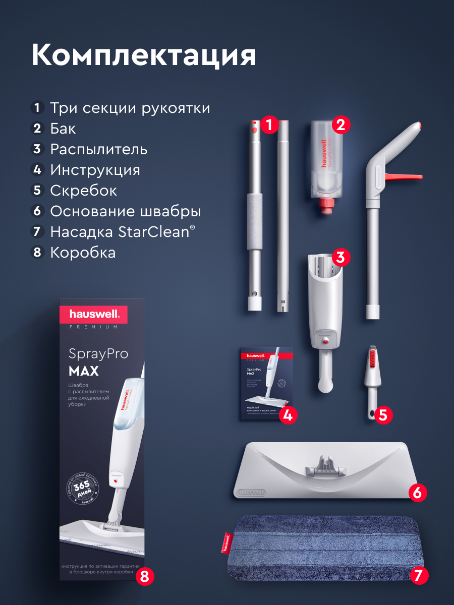 Швабра с распылителем Hauswell SprayPro Maх - фото 9